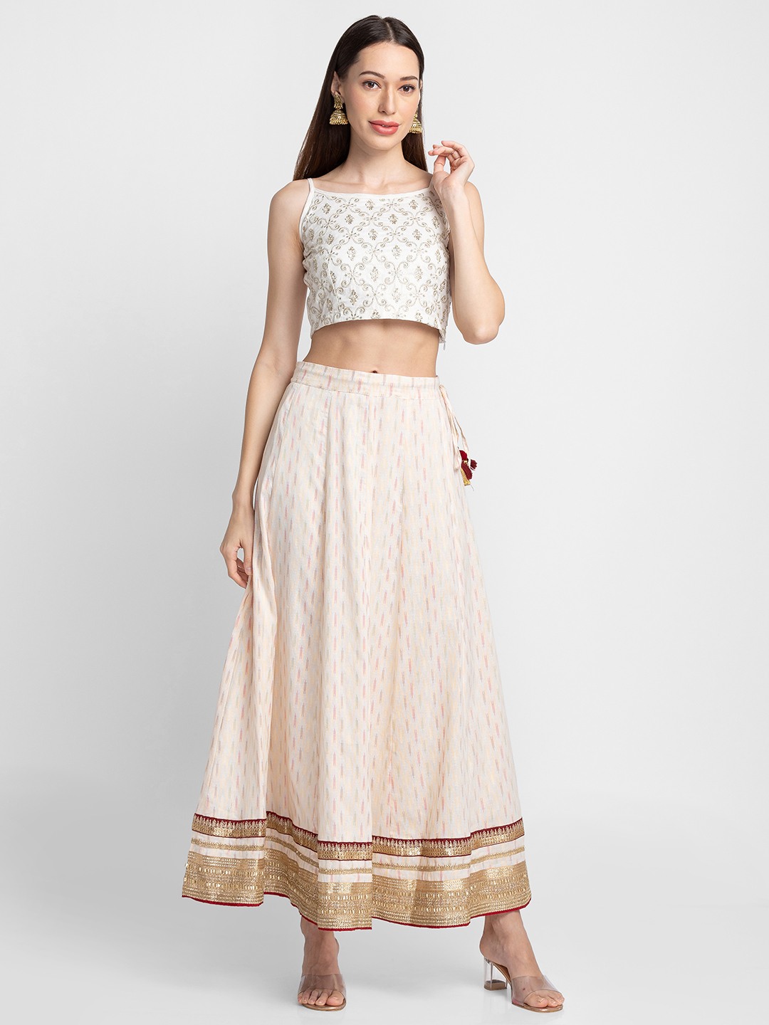 Off white outlet ethnic crop top