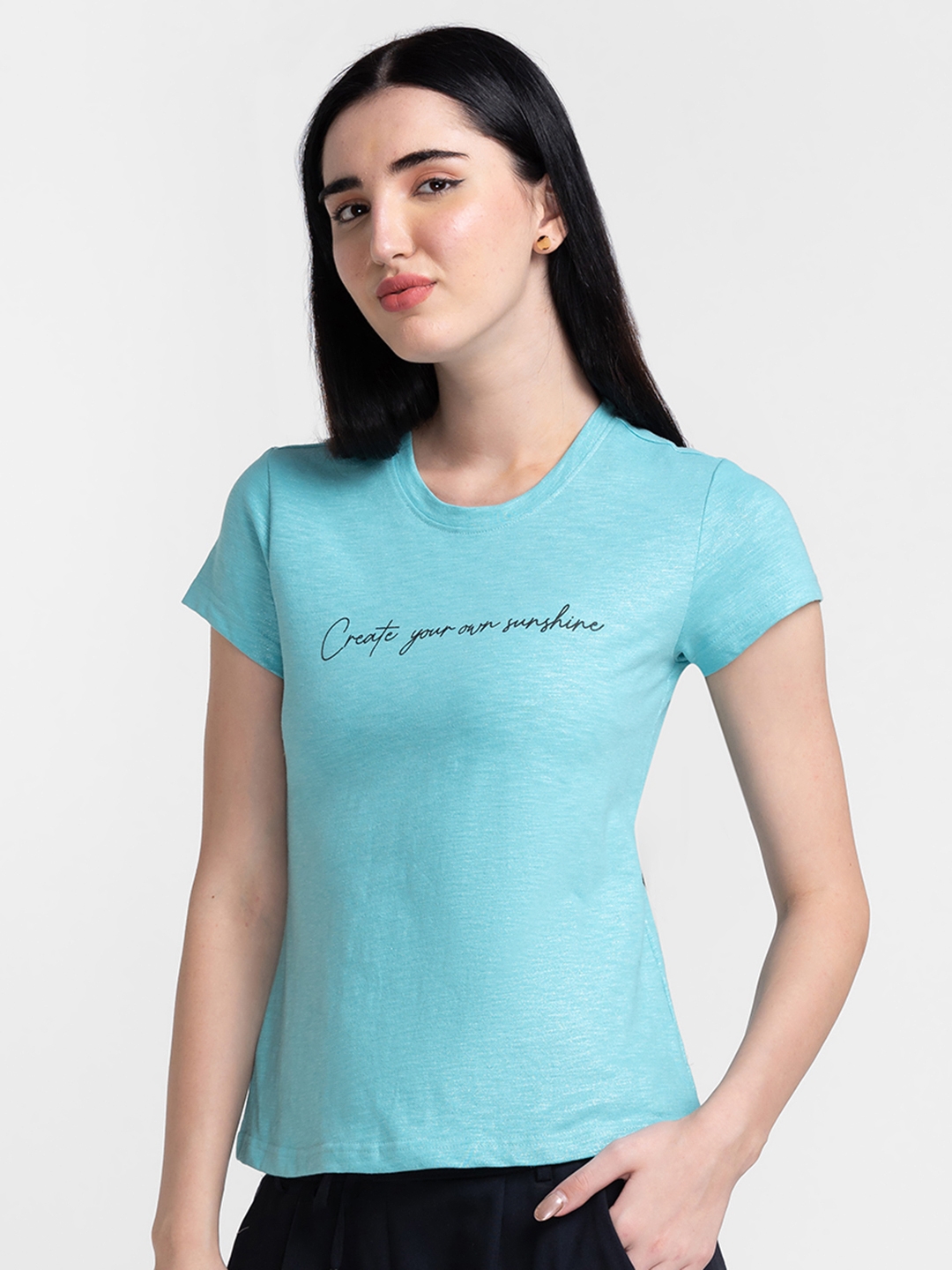 Globus Aqua Printed Tshirt