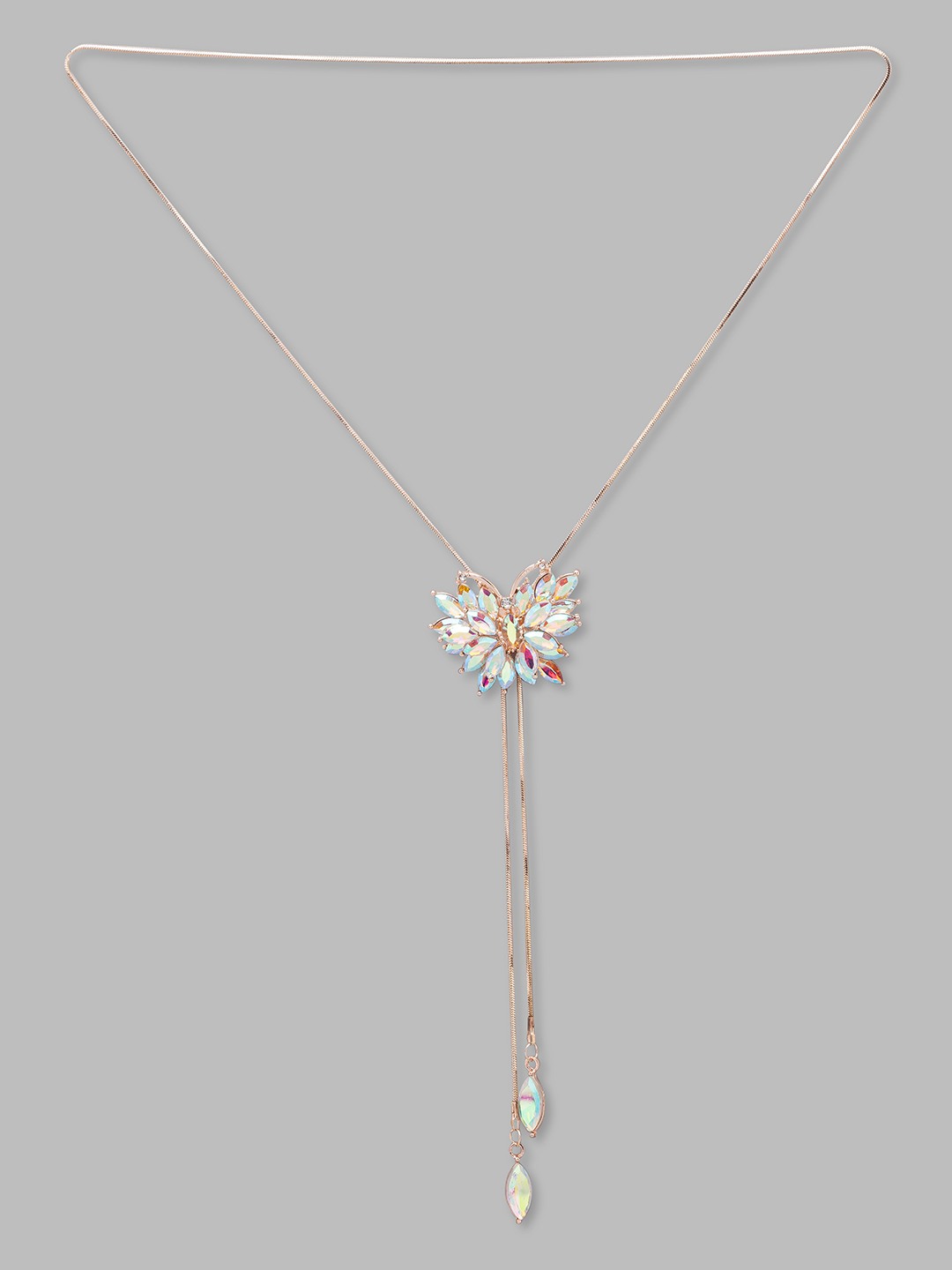 Globus Rose Gold Plated Statement Necklace