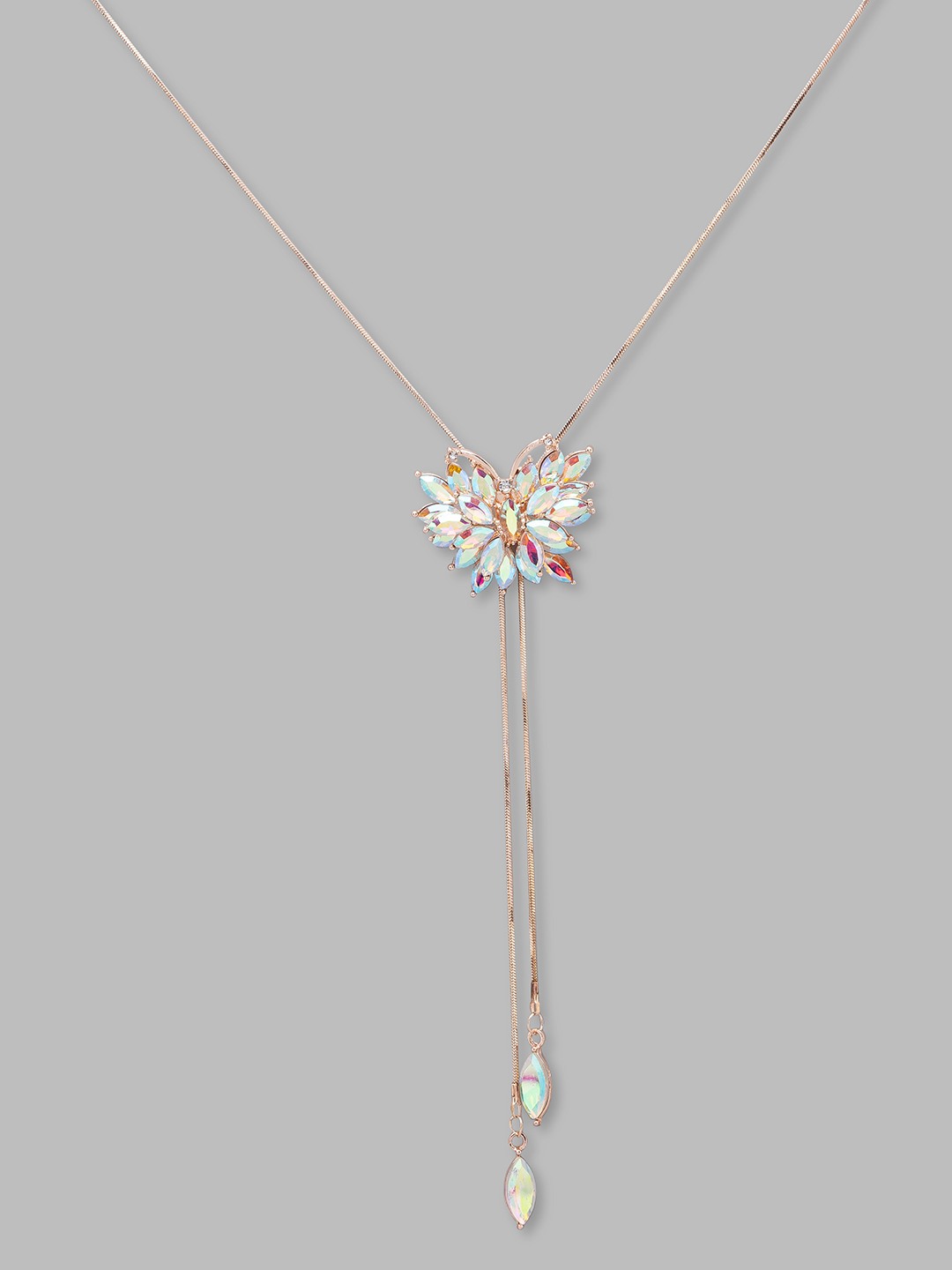 Globus Rose Gold Plated Statement Necklace