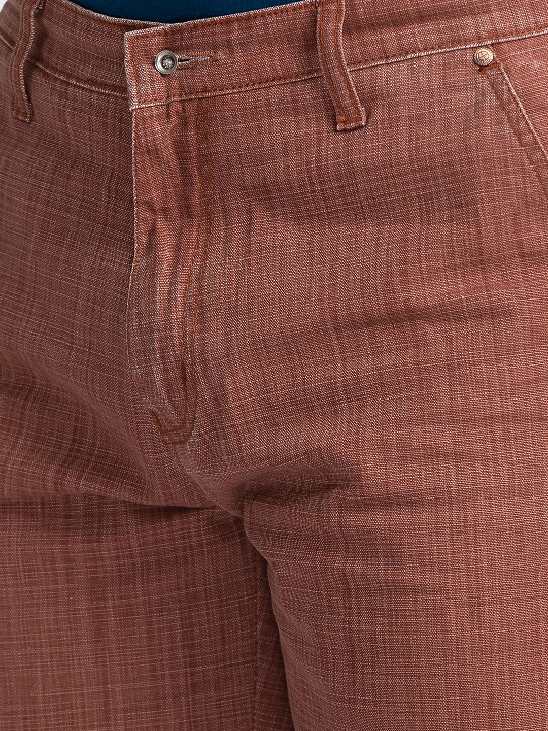 globus | Men's Brown Cotton Solid Shorts 4