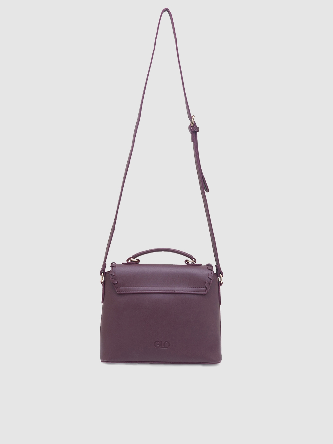 globus | Globus Maroon Solid Handbag 2