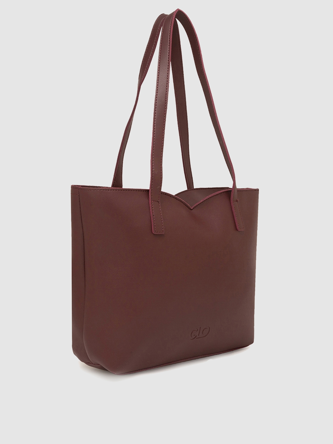 globus | Globus Maroon Solid Handbag 1