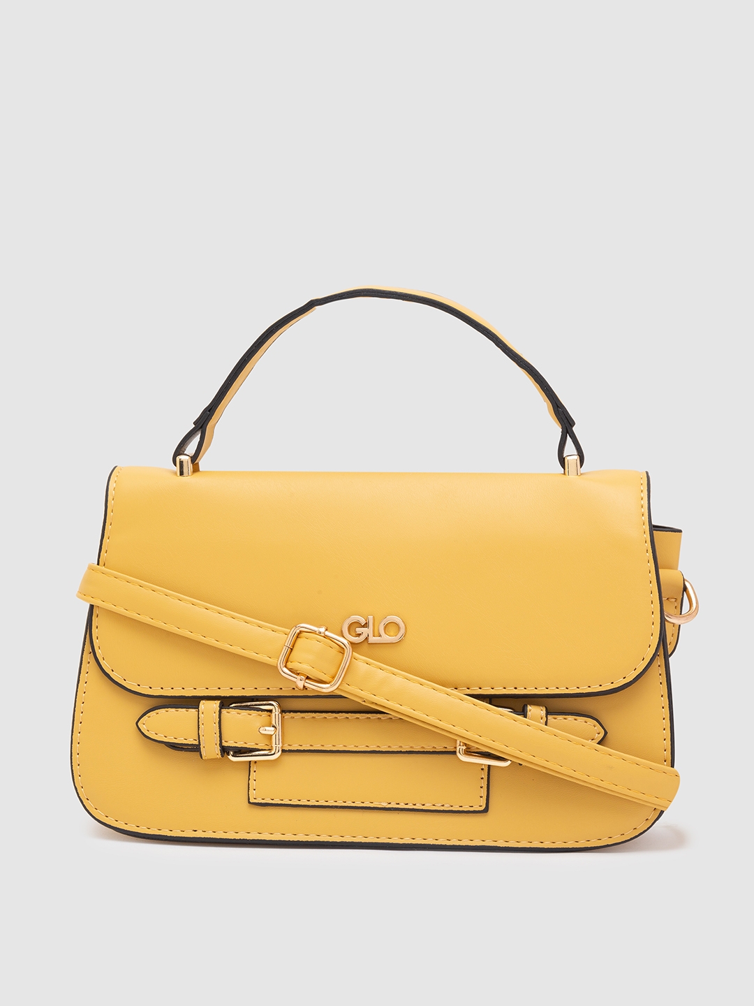 globus | Globus Mustard Solid Handbag 0