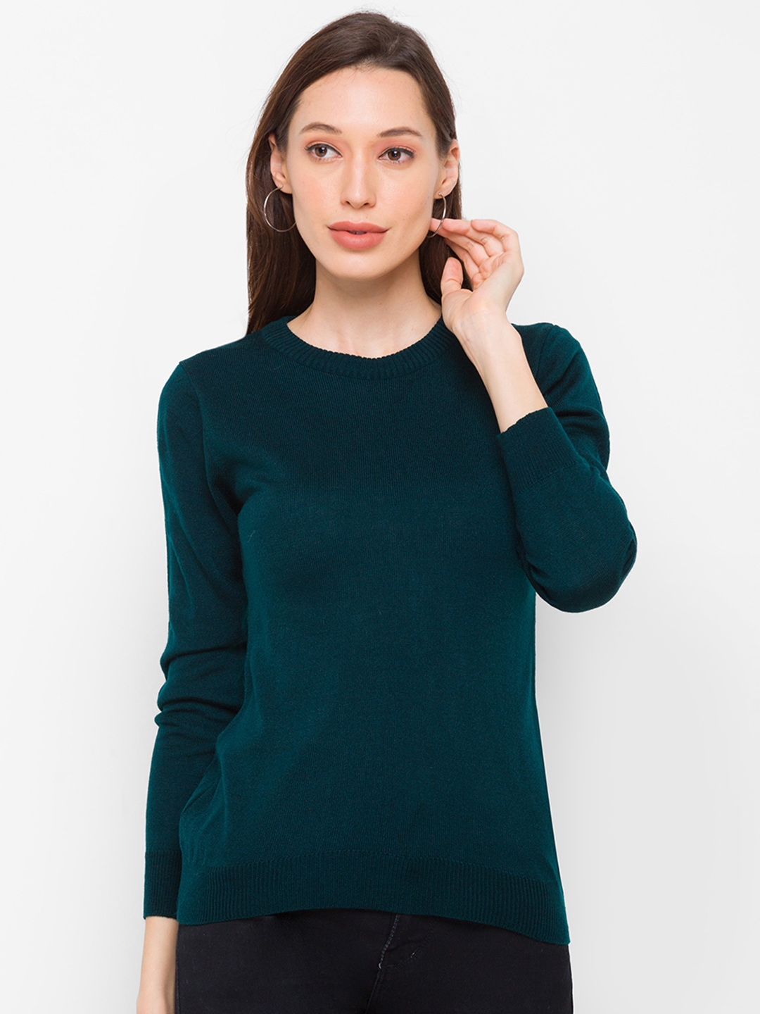 globus | Green Solid Sweater 0