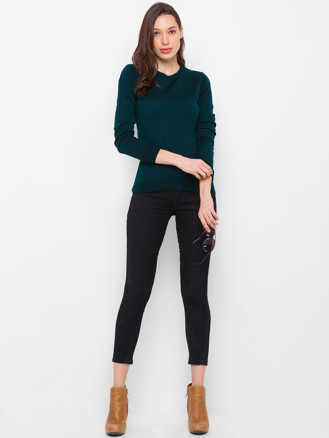 globus | Green Solid Sweater 1