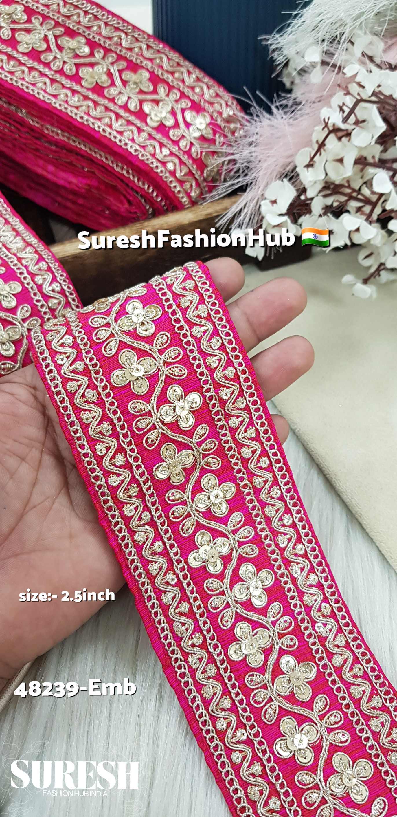 Maharani Floral Zari Embroidery Lace
