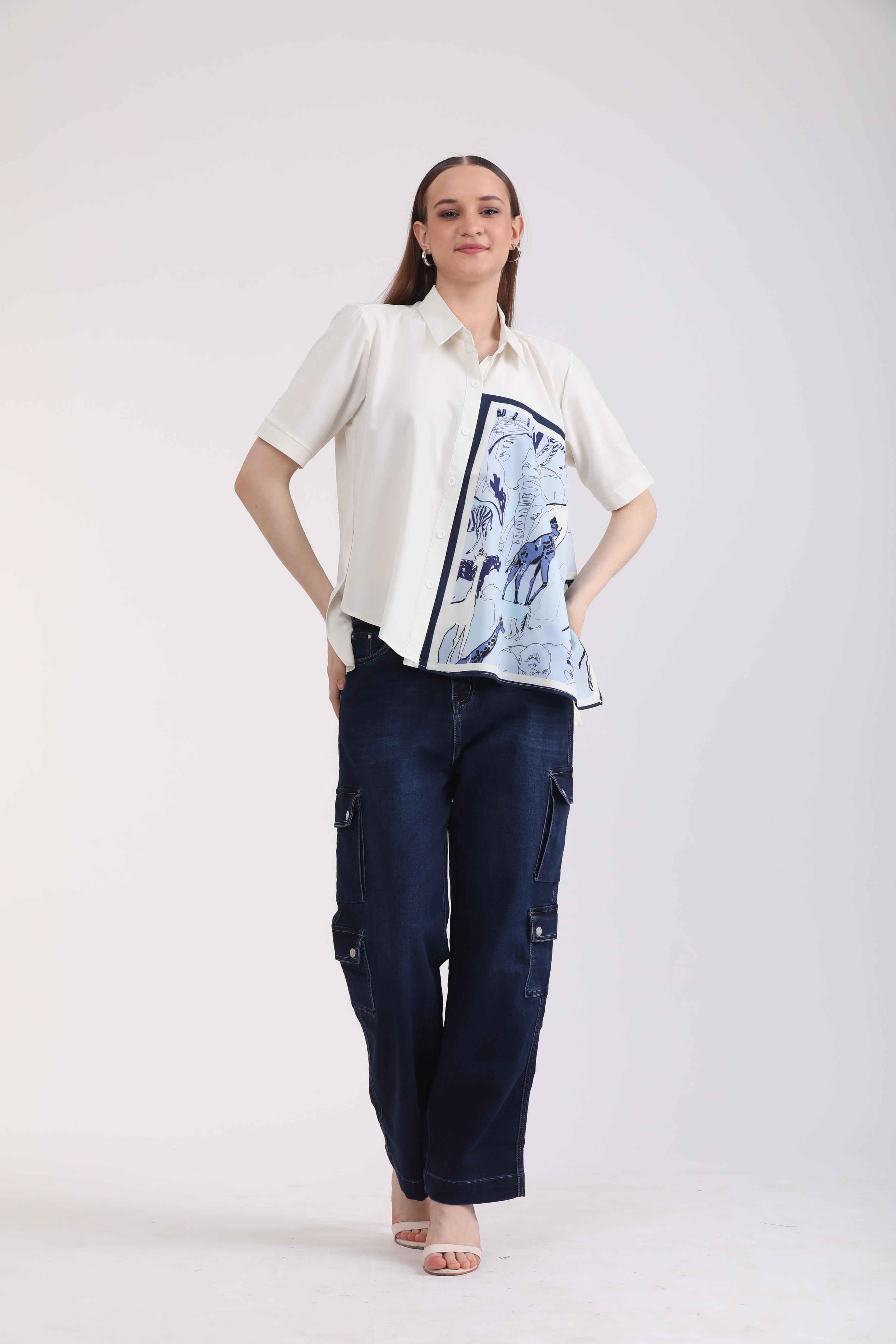 Albion Women White Blouson Top