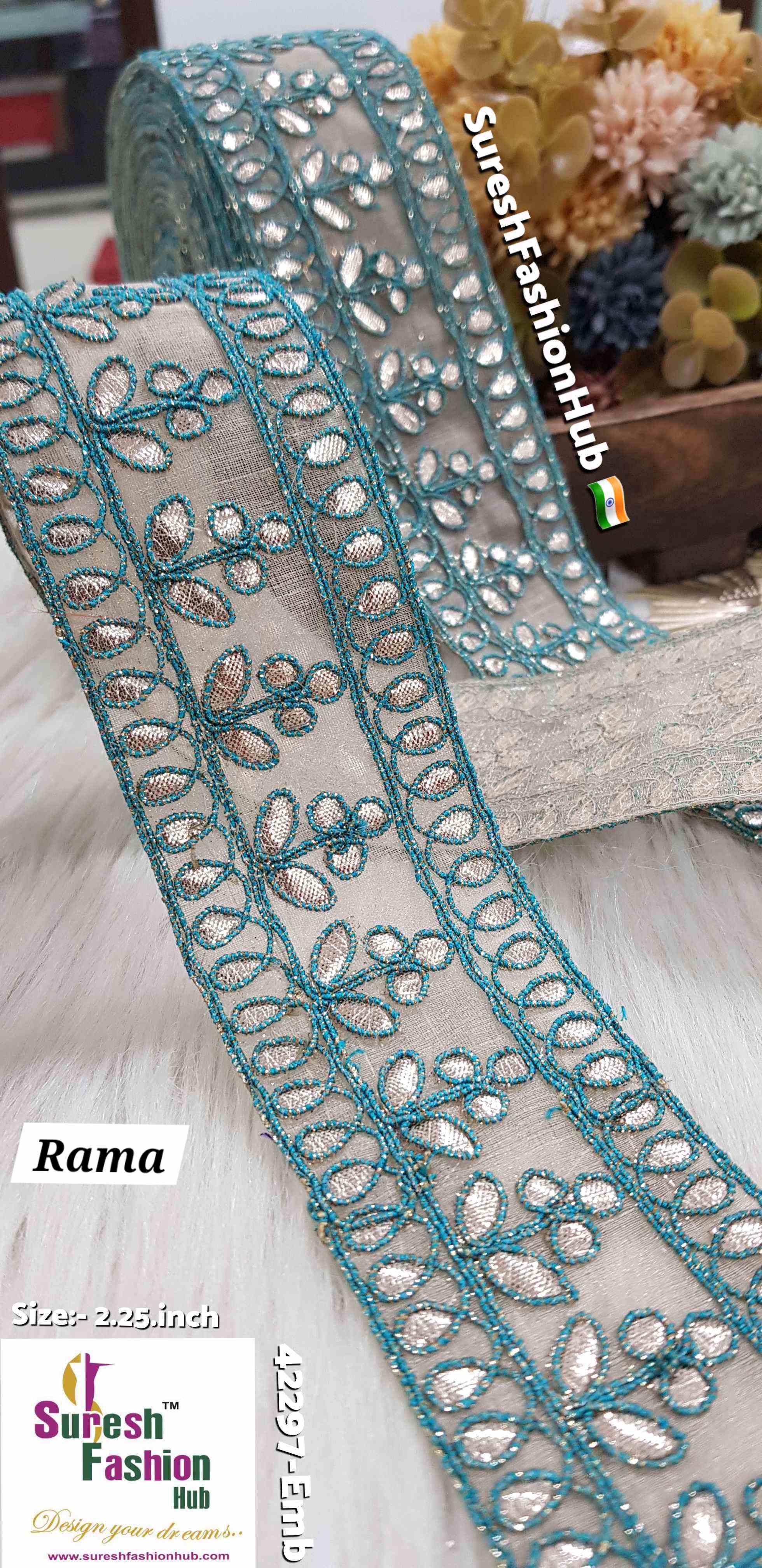 Cute Petal Laser Gota Lace Rama