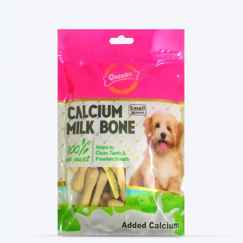 Gnawlers Calcium Milk Bone Dog Treats - 7pcs