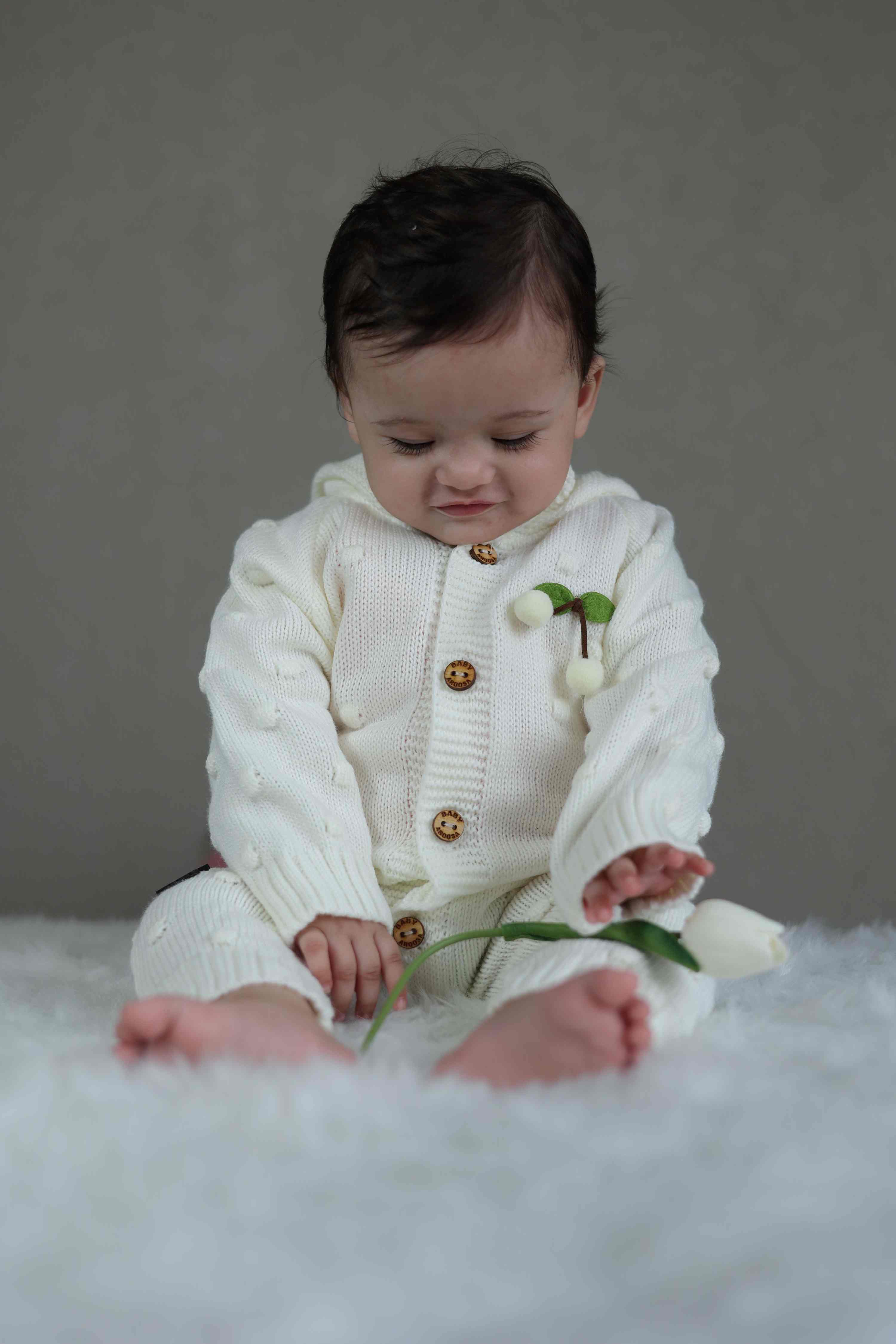Snow Cherry Knitted Winter Jumpsuit