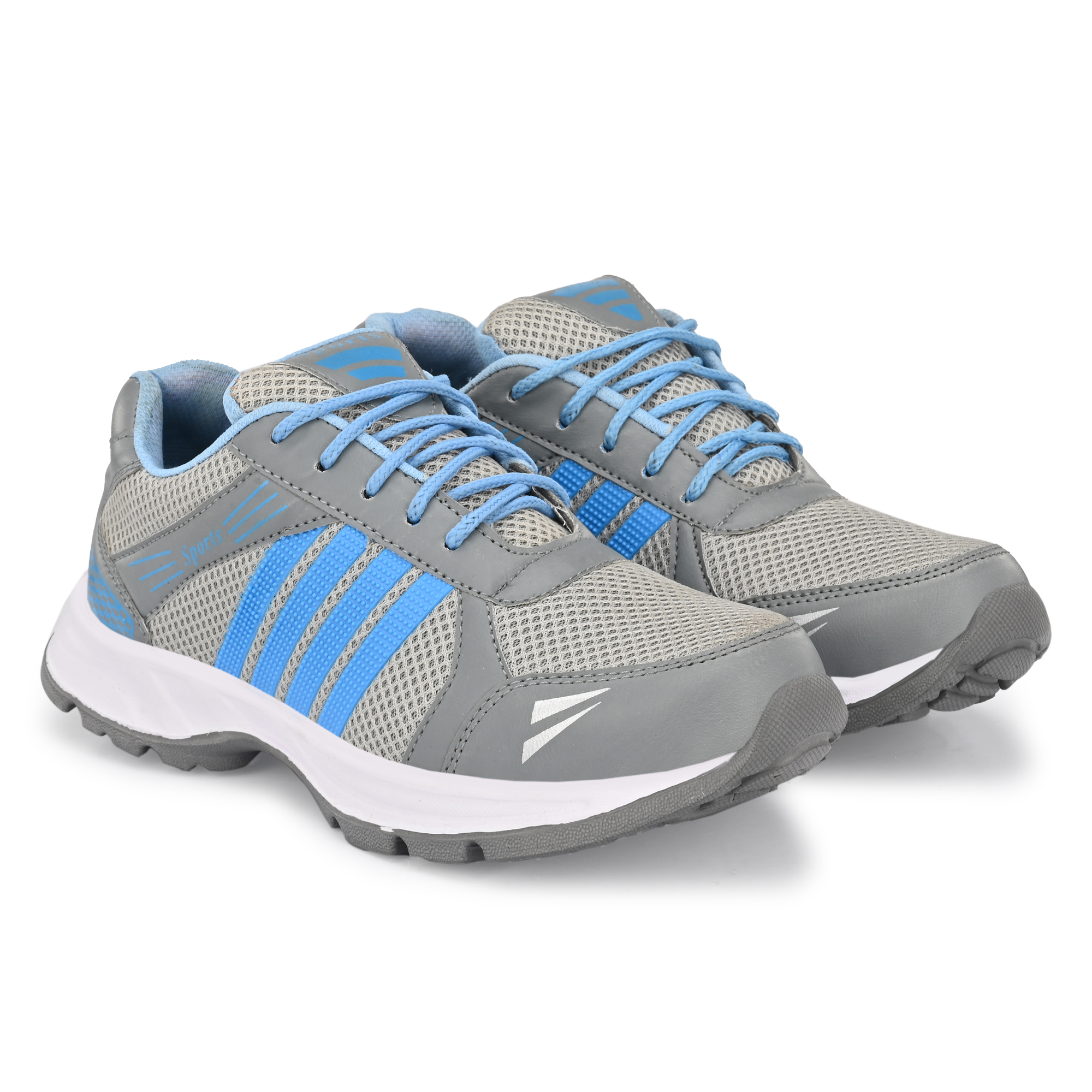 Godigo Light Grey Synthetic Airmix Lace-up Sports Shoes for Men