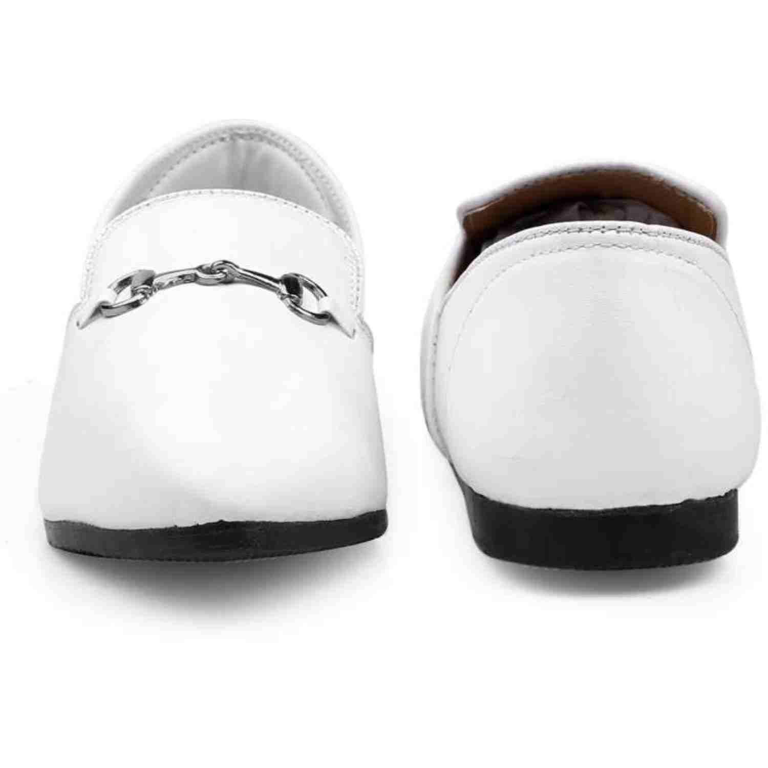 Godigo White Synthetic PVC Slip-on Nagra Jutti Shoes for Men