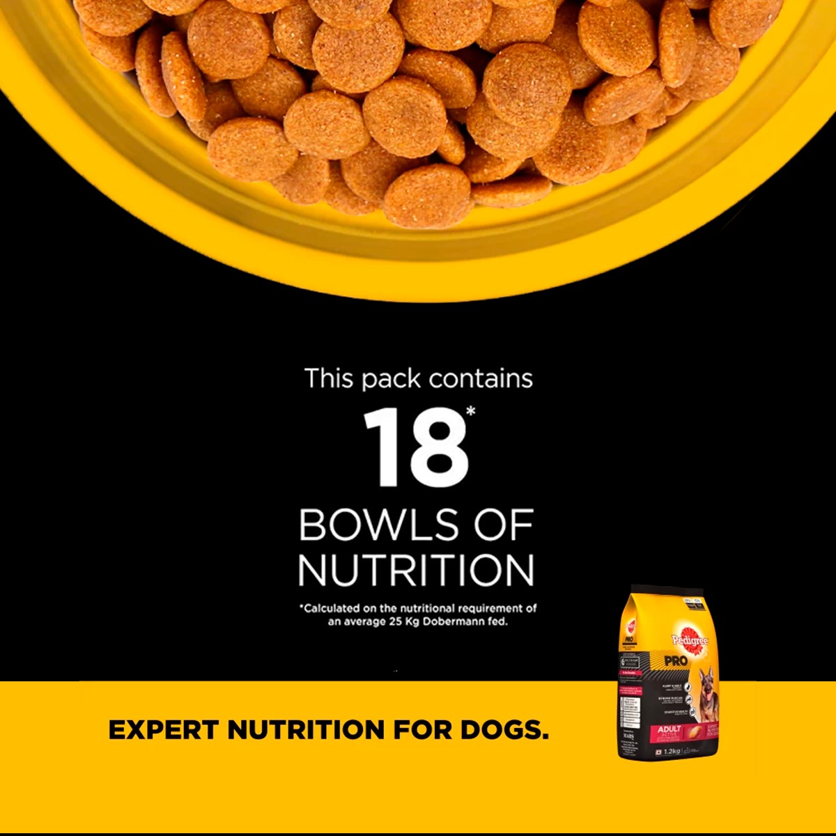Pedigree Pro Active Adult Large Breed Dry Dog Food