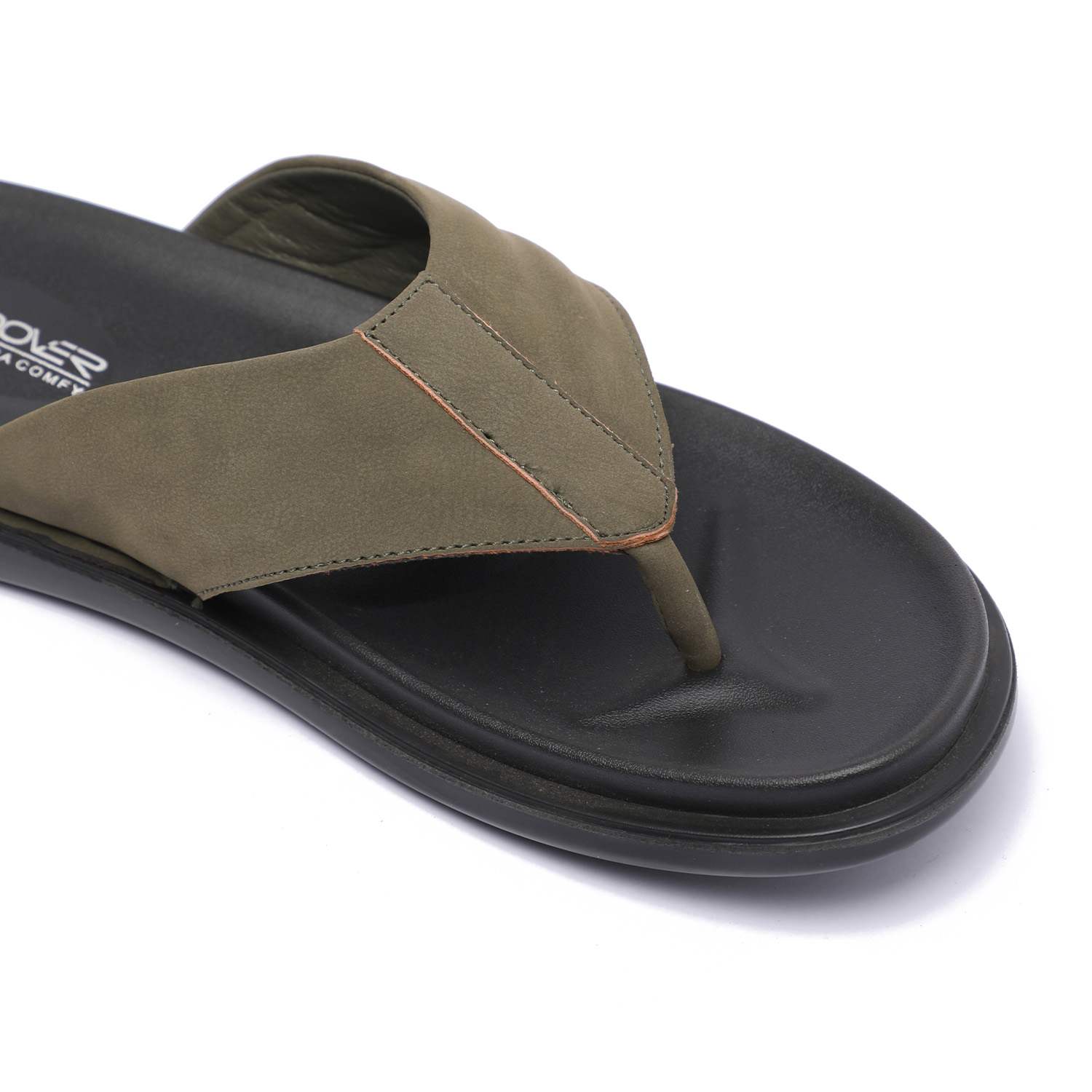 Olive Green Comfort Flip Flops For Men