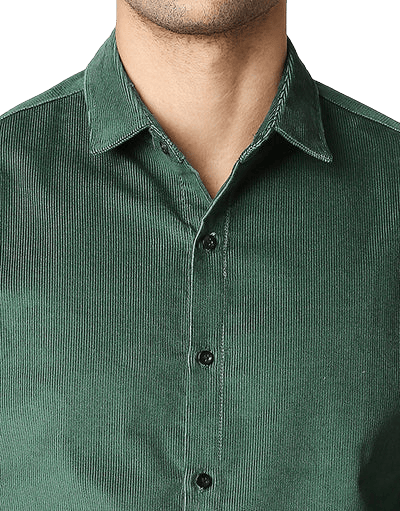 Hemsters | Hemsters Men Solid Casual Green Shirt 5