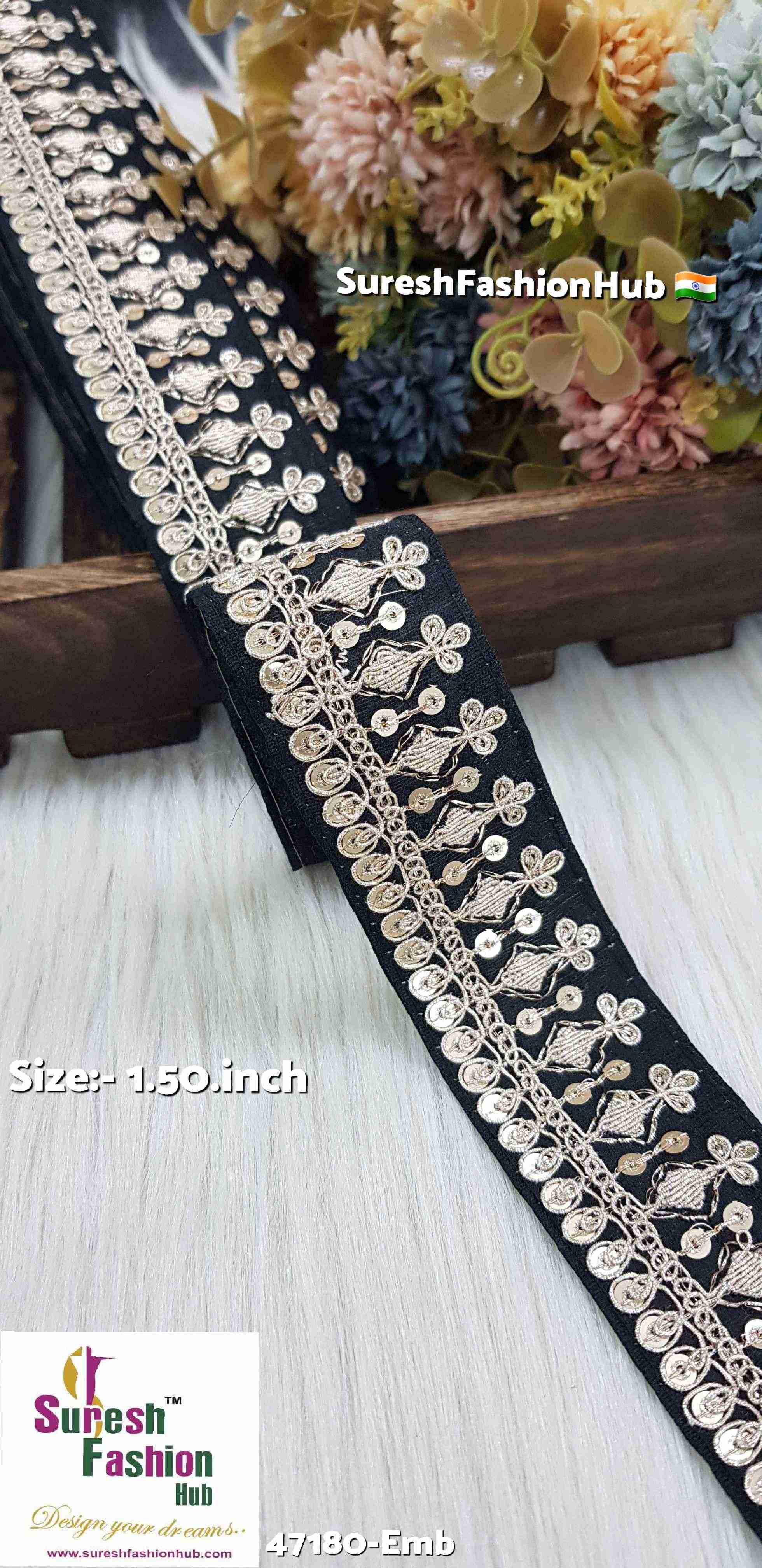 Black Royal Elegance Embroidered Lace