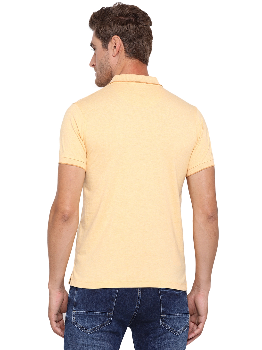 Greenfibre | Light Yellow Solid Slim Fit Polo T-Shirt | Greenfibre 4