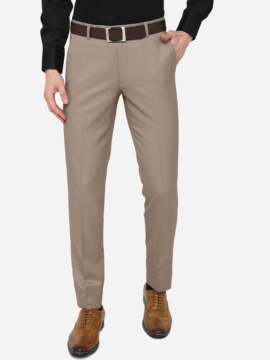 Men's Navy Twill Slim Fit Suit Pants | Hawes & Curtis