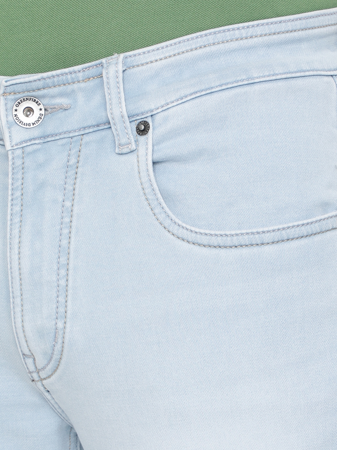 Greenfibre | Ice Blue Solid Narrow Fit Jeans | Greenfibre 4