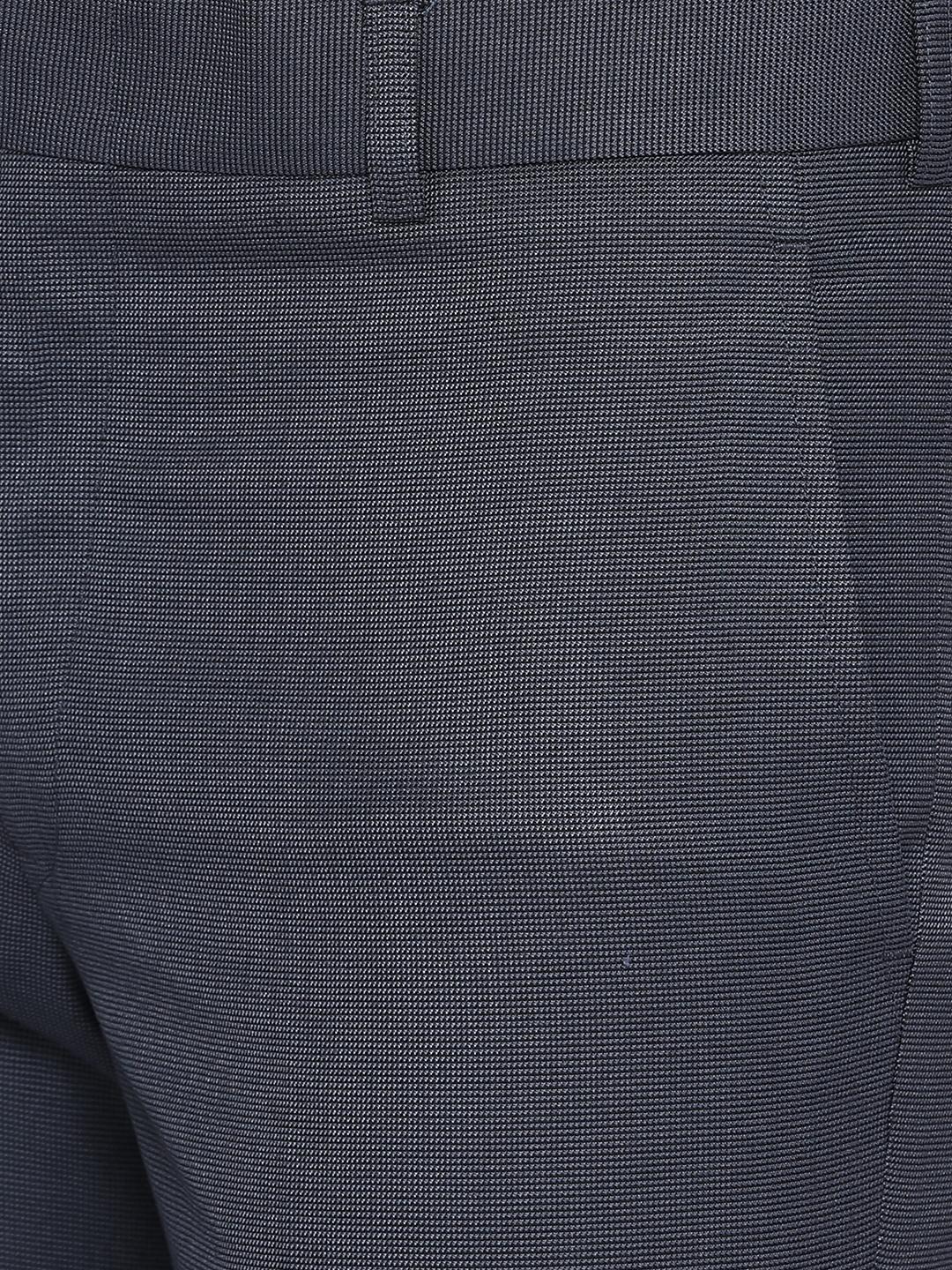 Greenfibre | Navy Blue Solid Slim Fit Formal Trouser | Greenfibre 4