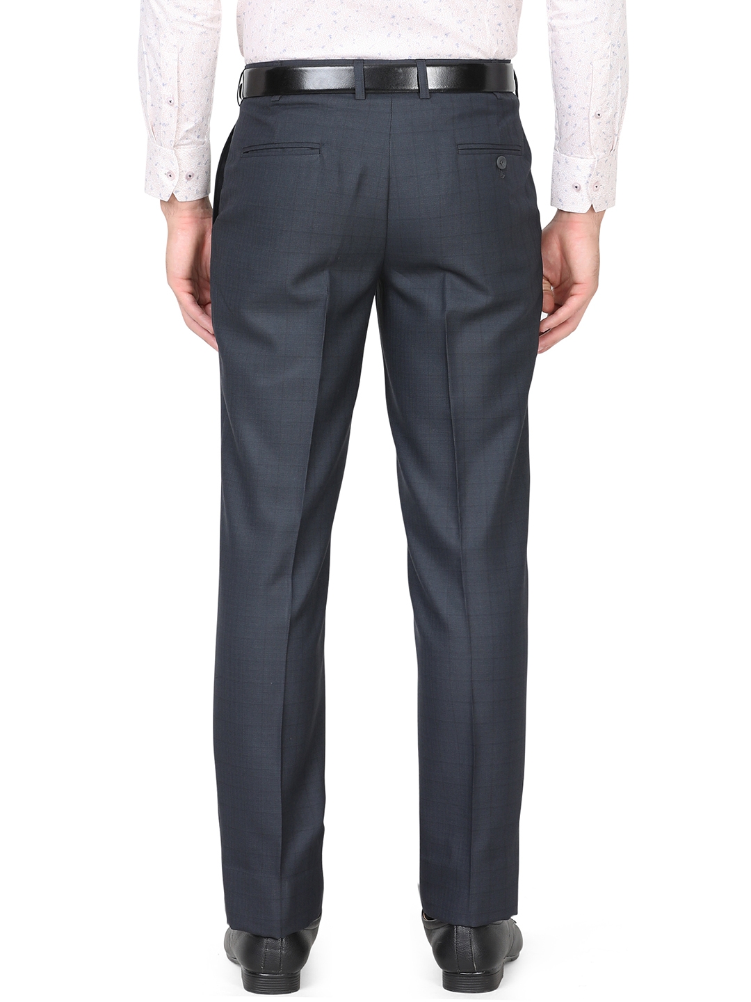 Greenfibre | Blue Checked Classic Fit Formal Trouser | Greenfibre 2