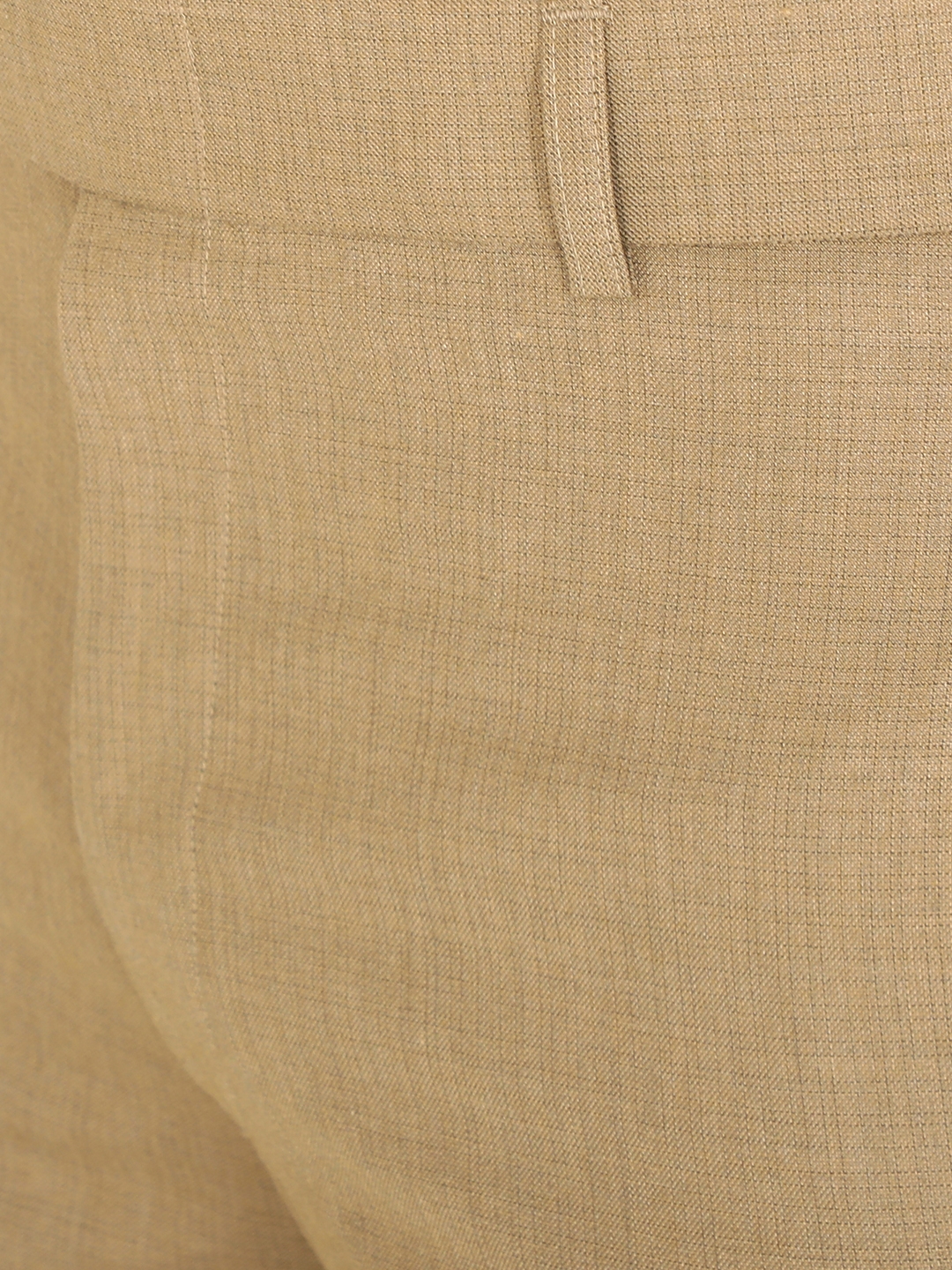 Greenfibre | Dark Beige Solid Slim Fit Formal Trouser | Greenfibre 4