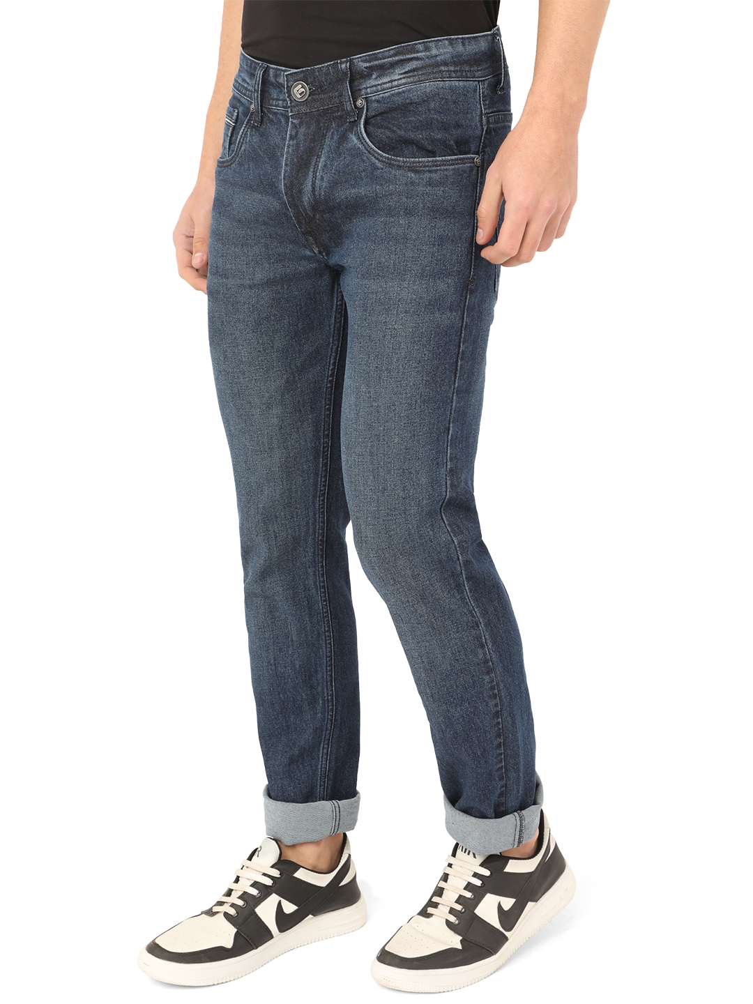 Greenfibre | Denim Blue Washed Narrow Fit Jeans | Greenfibre 1
