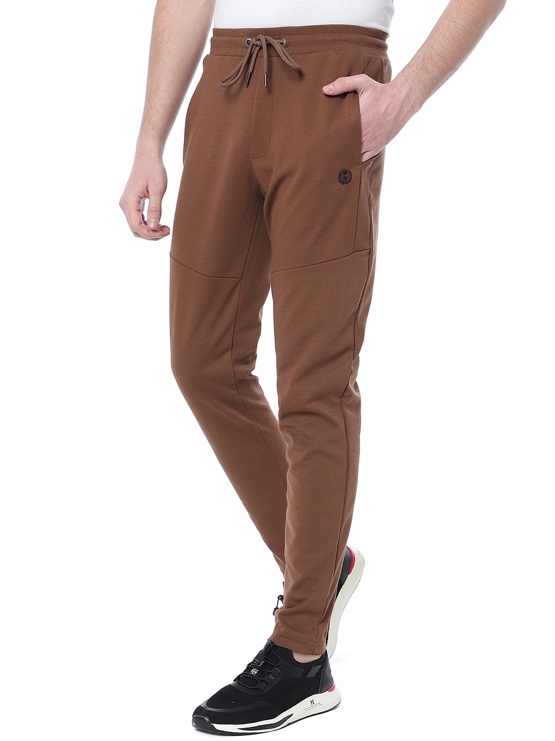 Greenfibre | Coffee Brown Solid Slim Fit Track Pant | Greenfibre 1