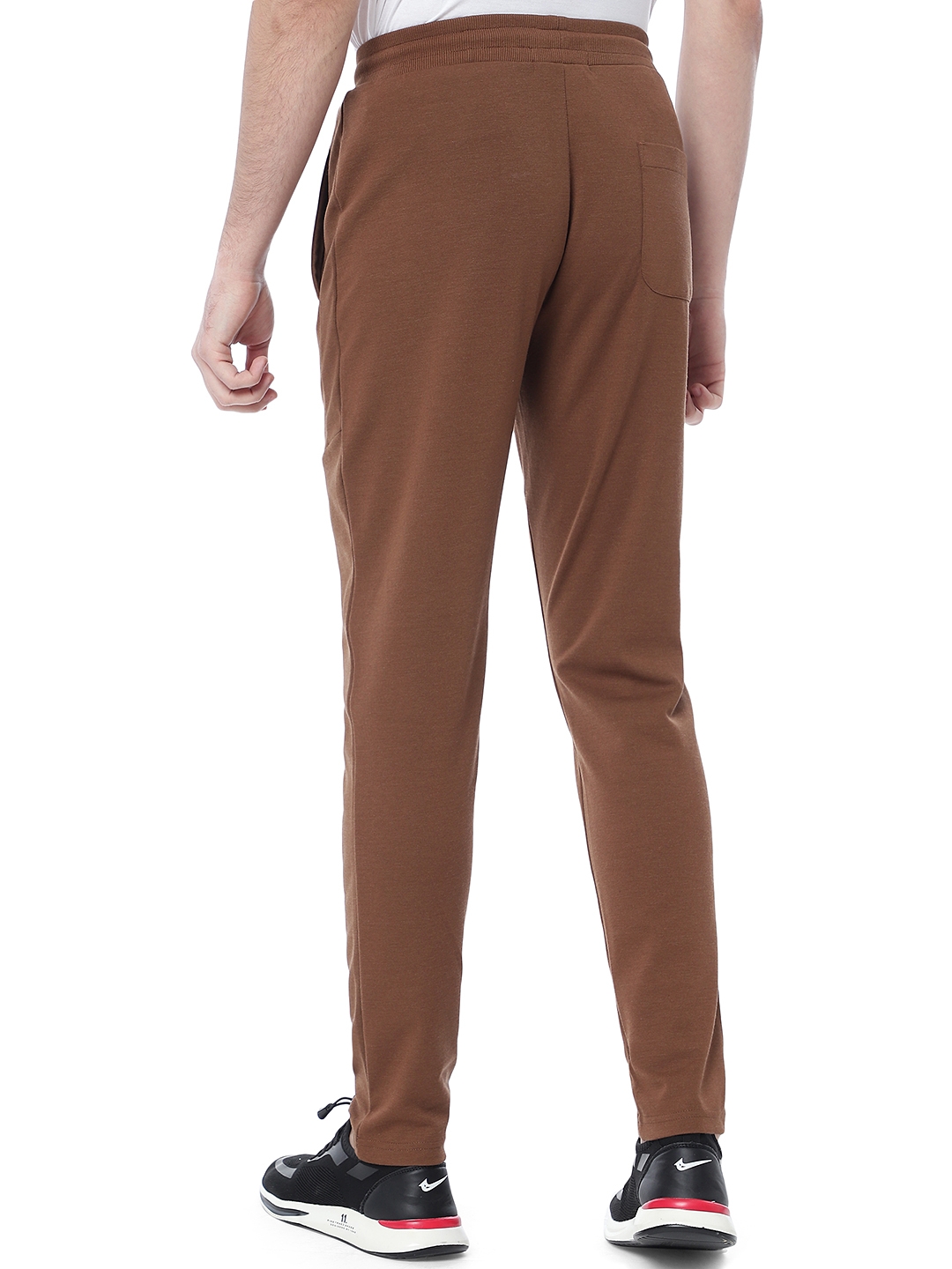 Greenfibre | Coffee Brown Solid Slim Fit Track Pant | Greenfibre 2