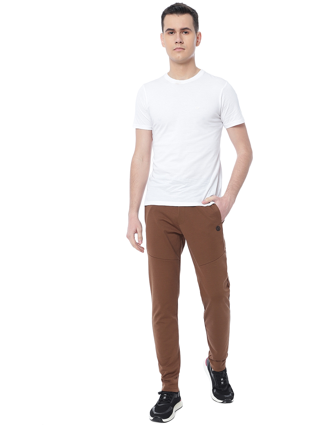 Greenfibre | Coffee Brown Solid Slim Fit Track Pant | Greenfibre 3