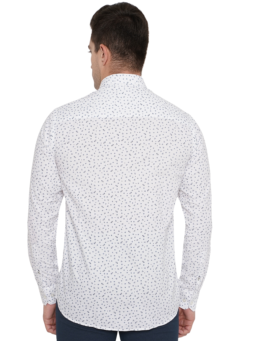 Greenfibre | White Printed Smart Fit Casual Shirt | Greenfibre 2