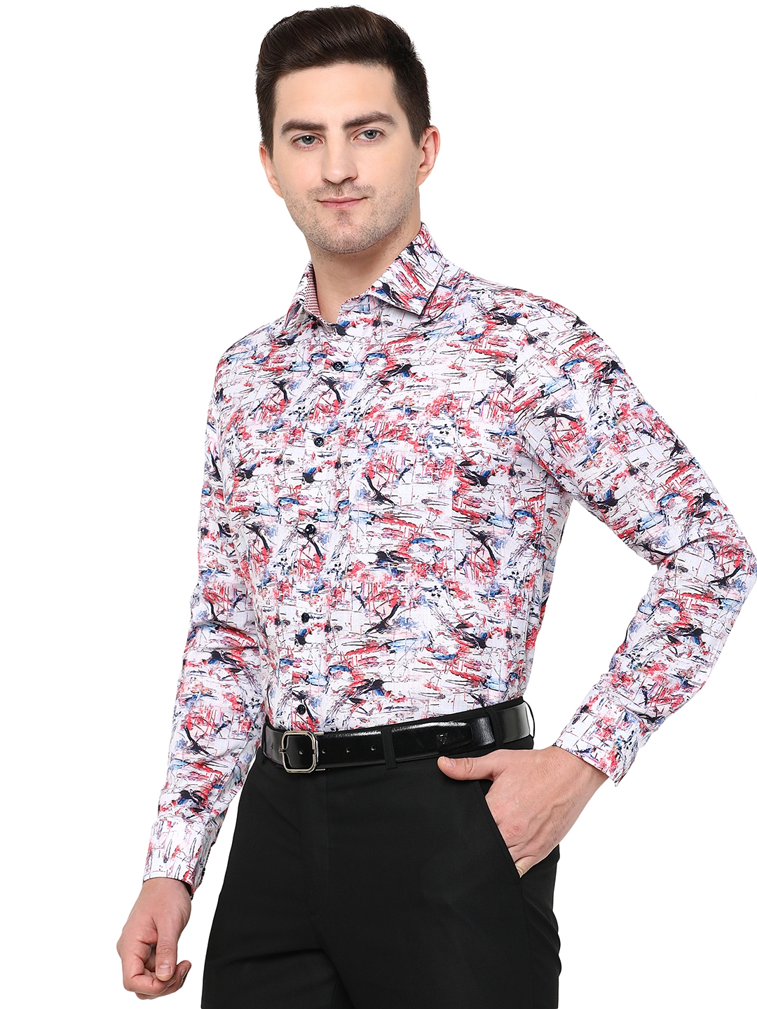 Greenfibre | Multicolor Printed Slim Fit Party Wear Shirt | Greenfibre 1