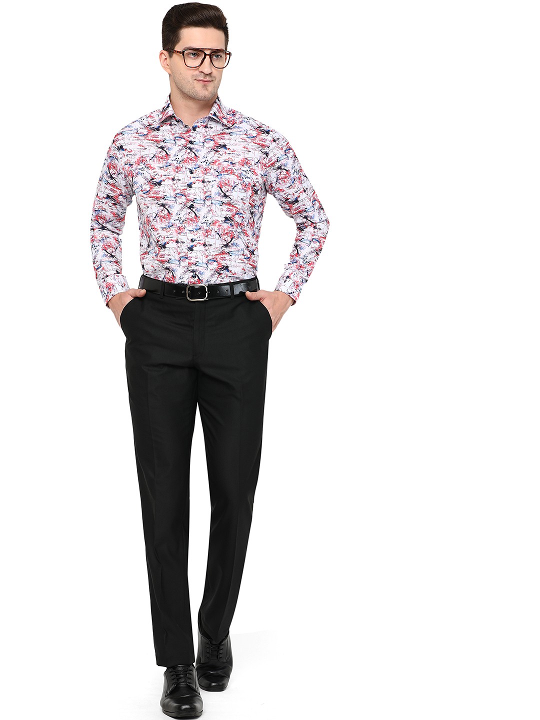 Multicolor Printed Slim Fit Party Wear Shirt | Greenfibre