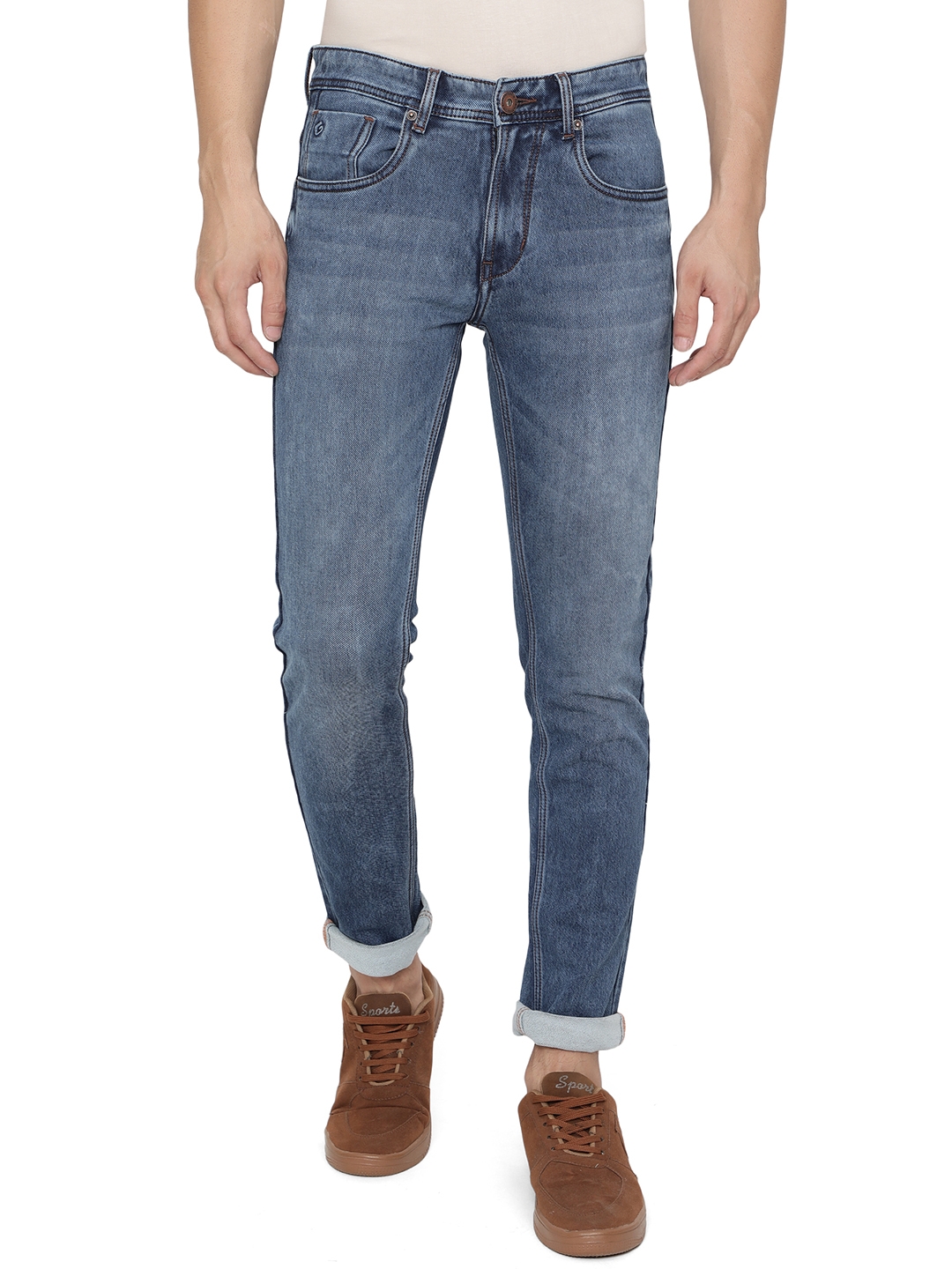 Greenfibre | Ink Blue Washed Narrow Fit Jeans | Greenfibre 0