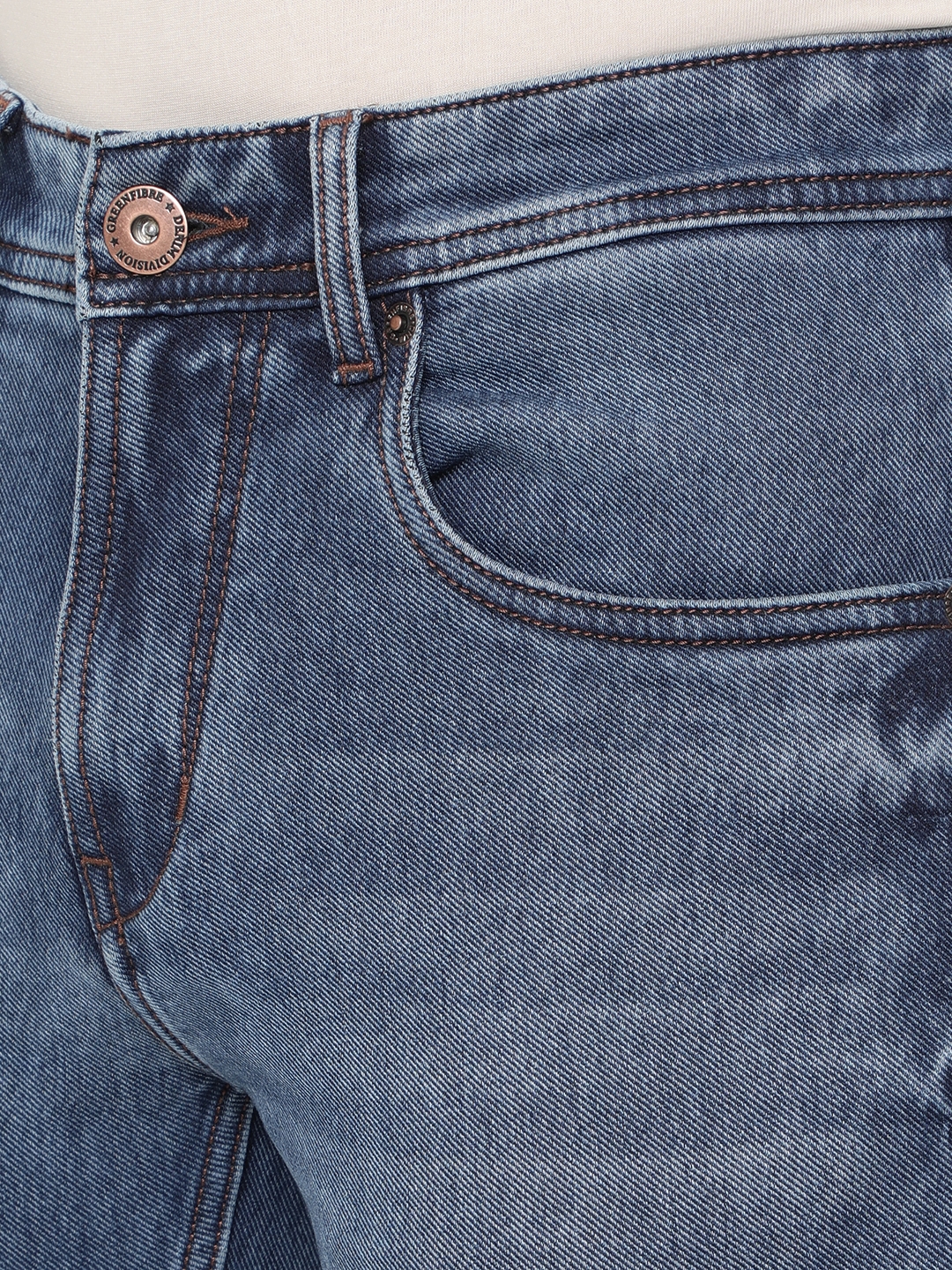 Greenfibre | Ink Blue Washed Narrow Fit Jeans | Greenfibre 4