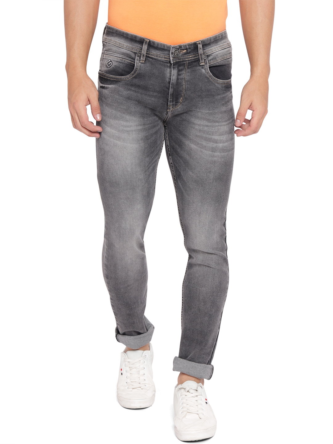 Greenfibre | Forest Grey Solid Narrow Fit Jeans | Greenfibre 0