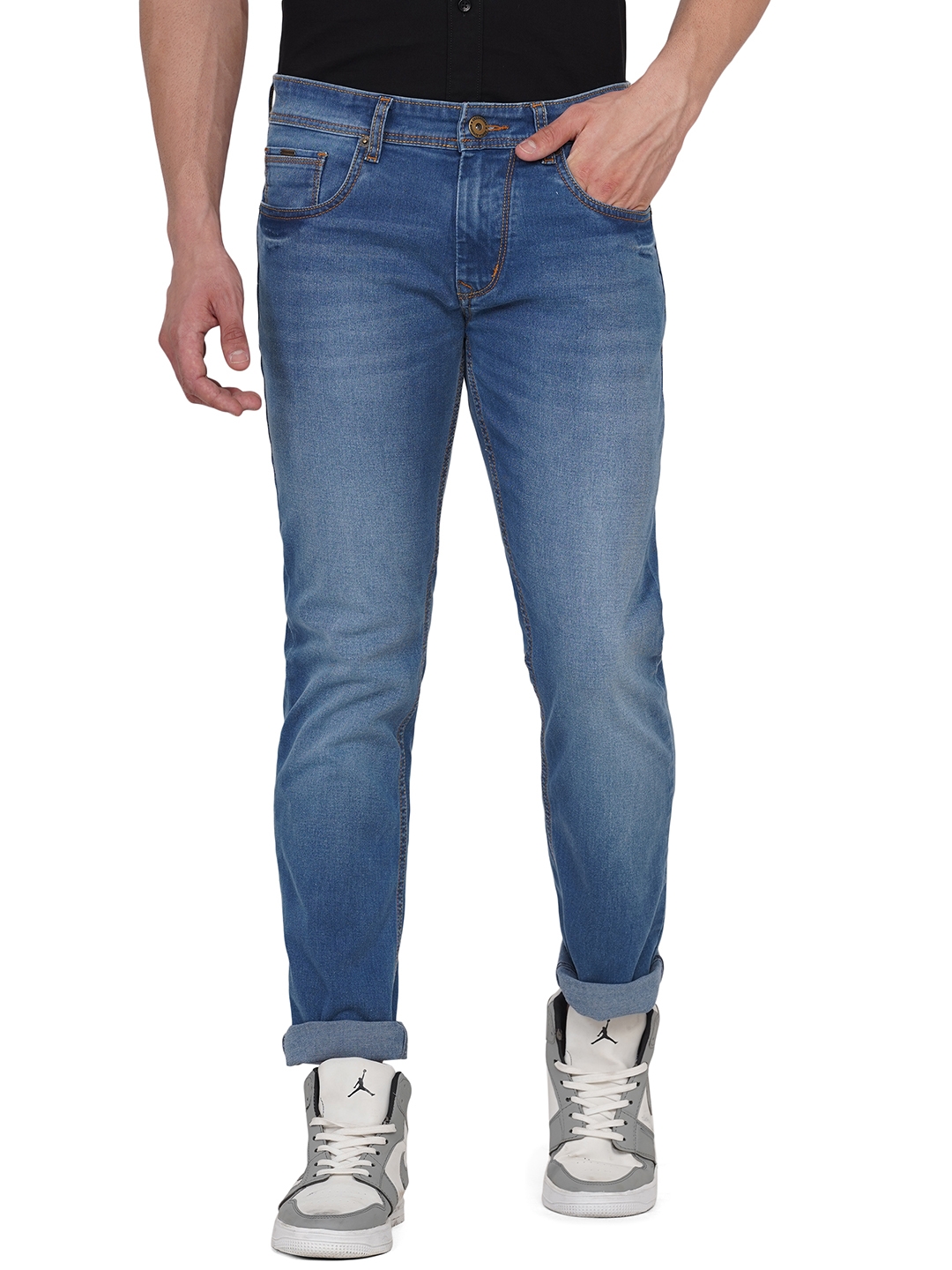 Greenfibre | River Blue Washed Straight Fit Jeans | Greenfibre 0