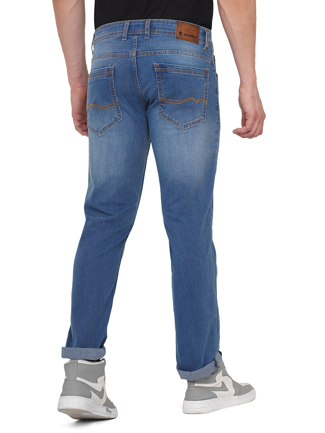 Greenfibre | River Blue Washed Straight Fit Jeans | Greenfibre 2