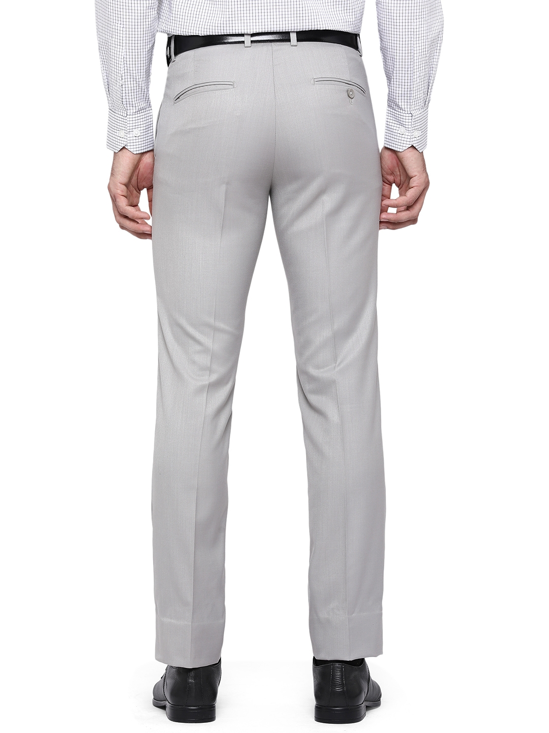 Greenfibre | Ansh Grey Solid Slim Fit Formal Trouser | Greenfibre 2