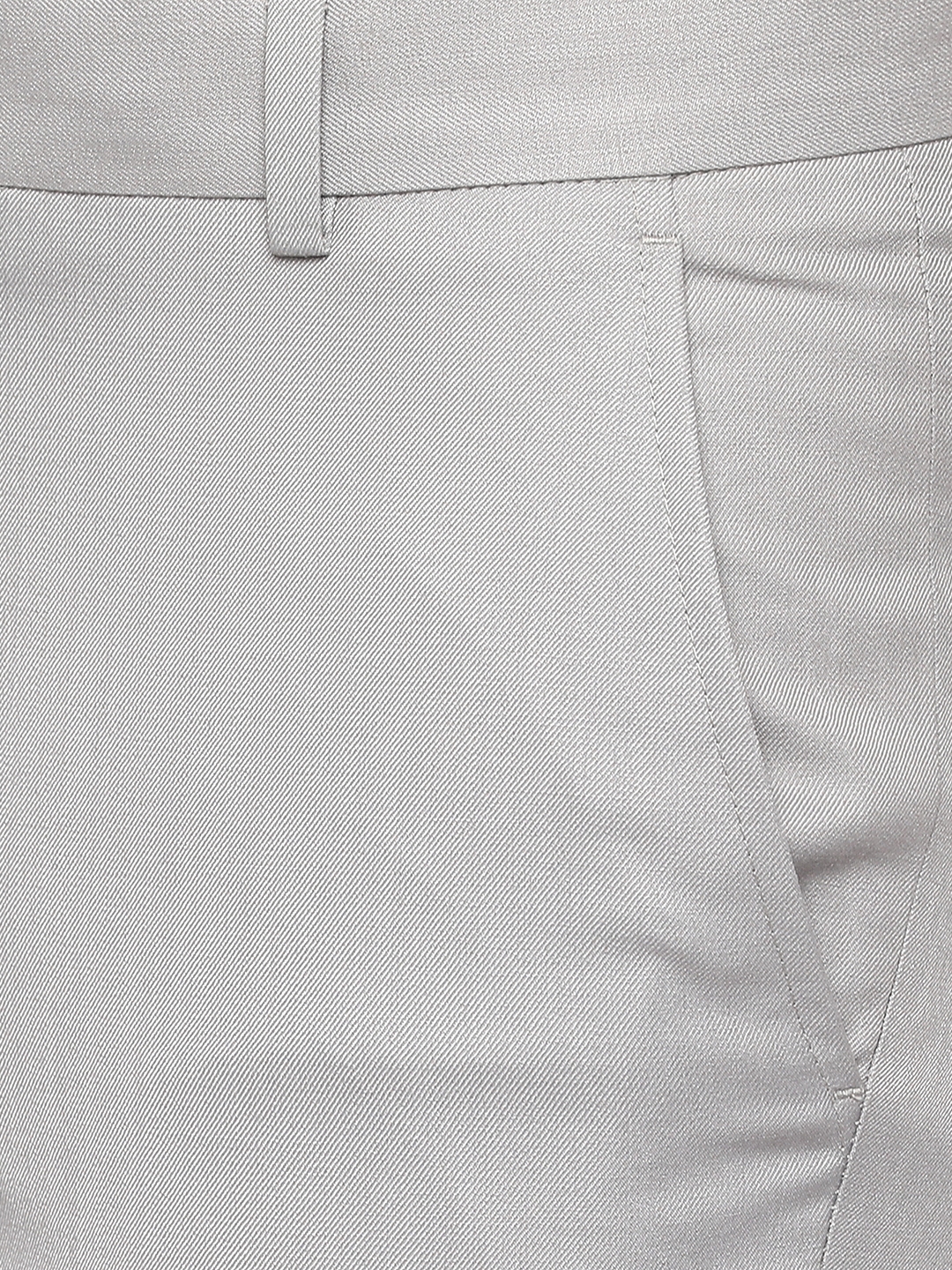 Greenfibre | Ansh Grey Solid Slim Fit Formal Trouser | Greenfibre 4