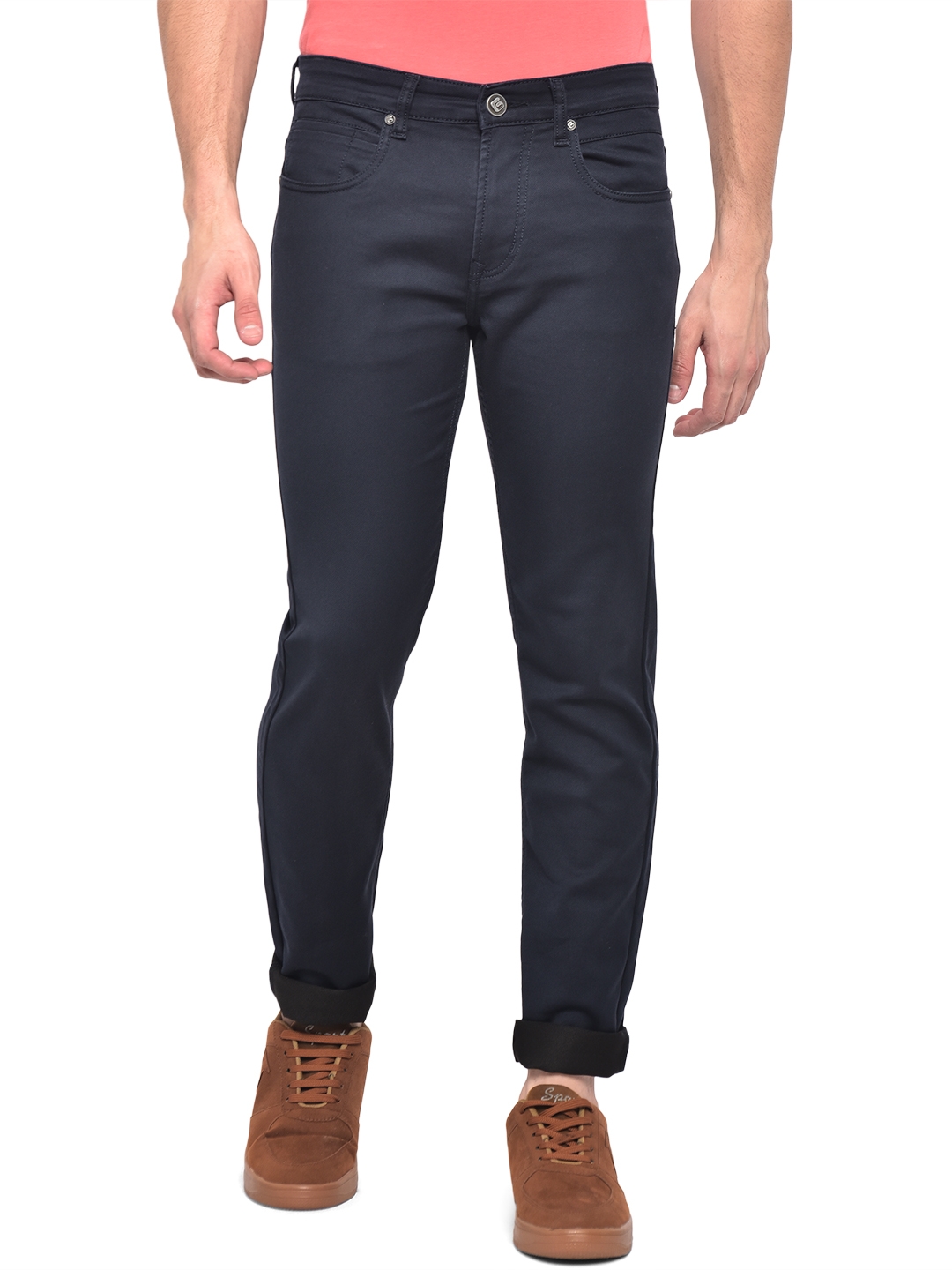Greenfibre | Navy Blue Washed Narrow Fit Jeans | Greenfibre 0