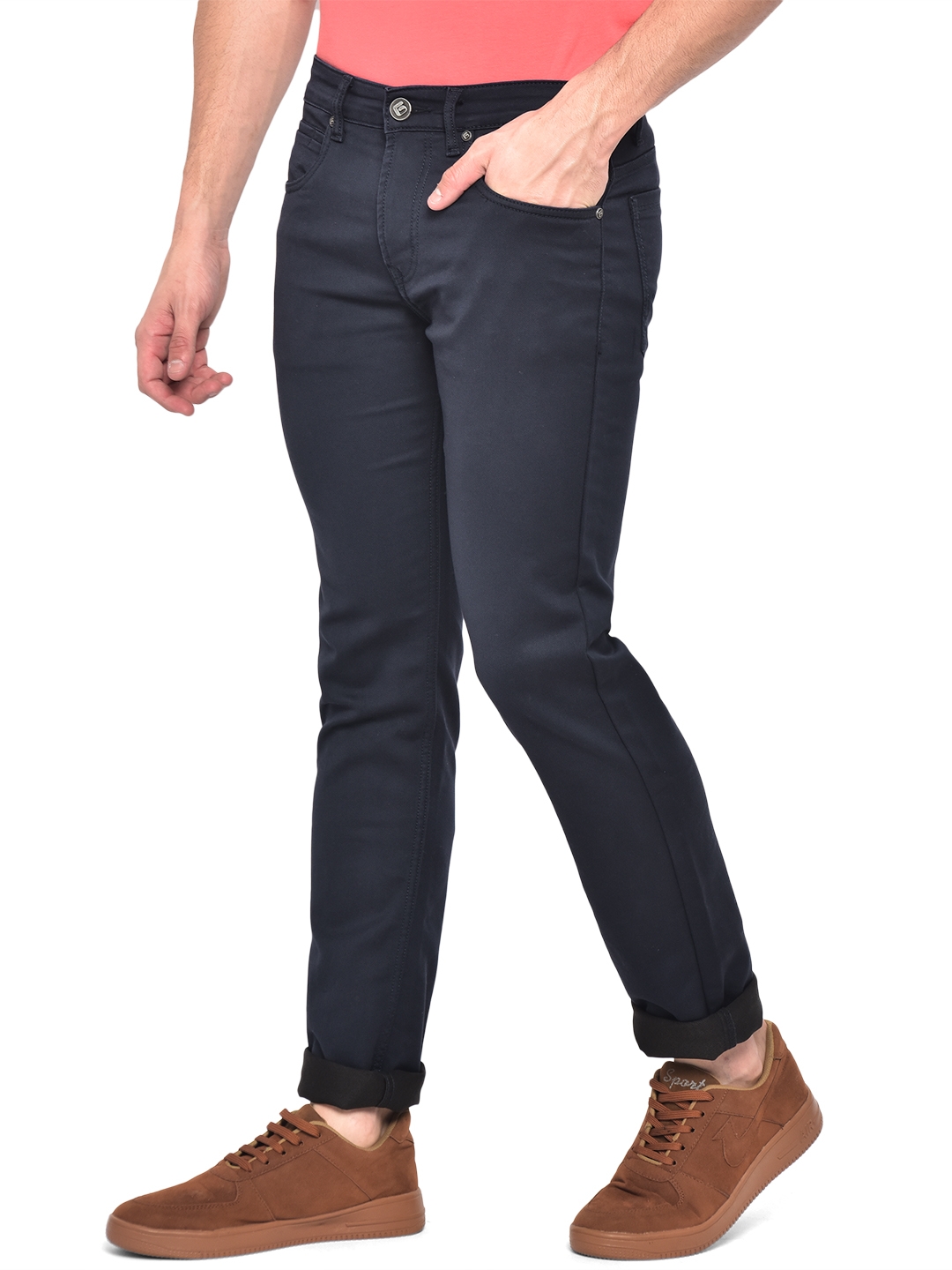 Greenfibre | Navy Blue Washed Narrow Fit Jeans | Greenfibre 1