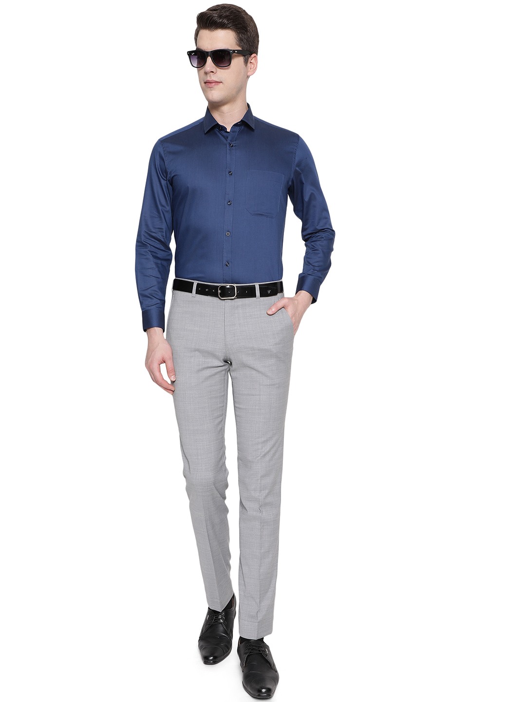 Navy blue party wear shirt hotsell