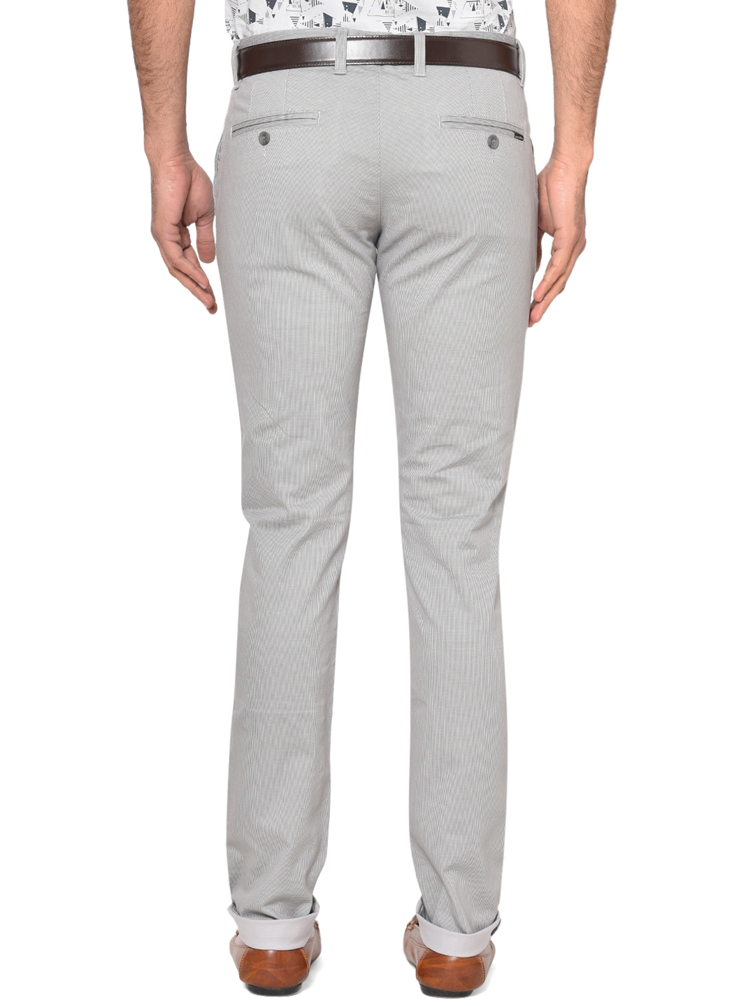 Greenfibre | Steel Grey Solid Super Slim Fit Casual Trouser | Greenfibre 2