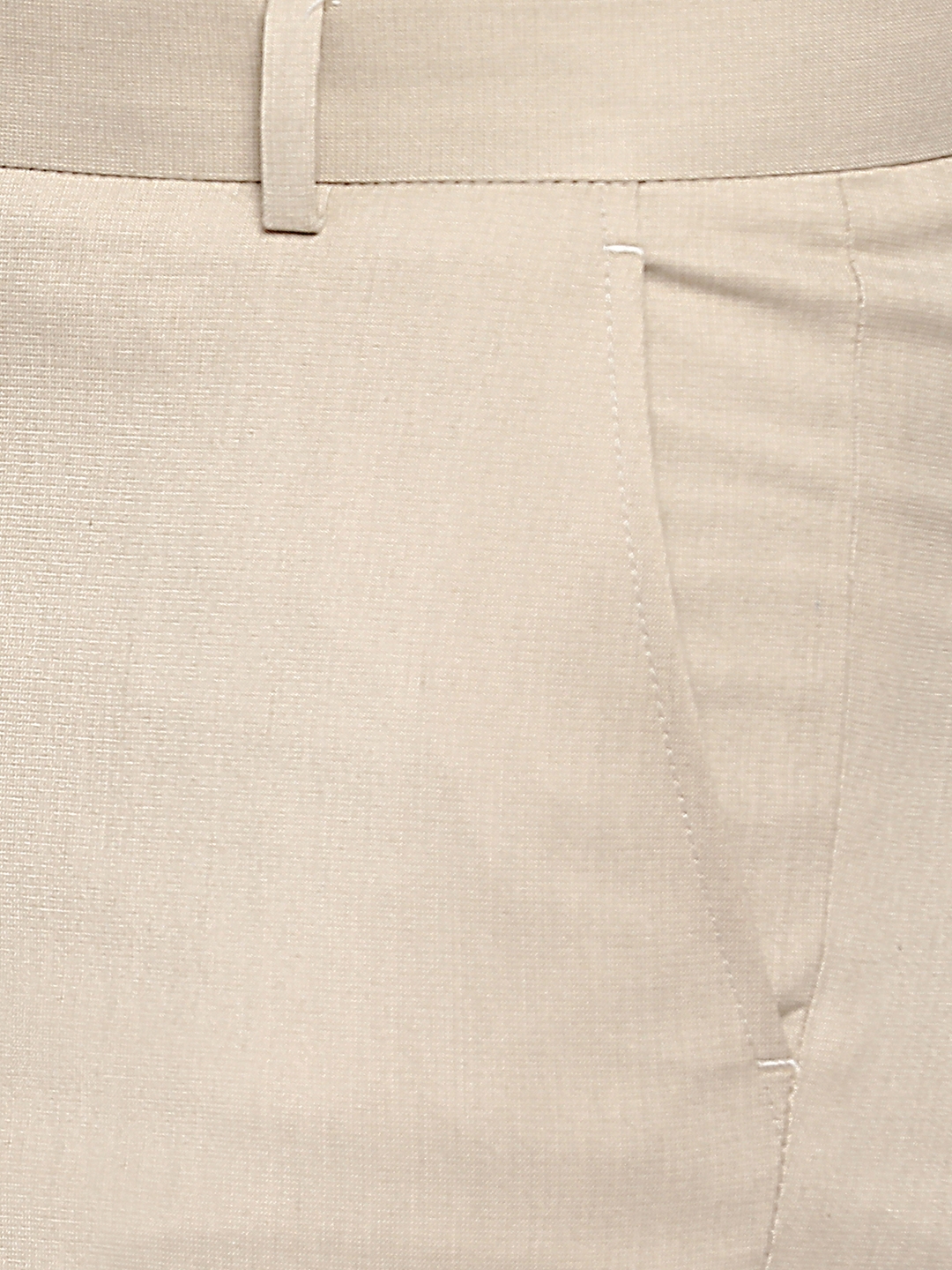Greenfibre | Beige Solid Slim Fit Formal Trouser | Greenfibre 4