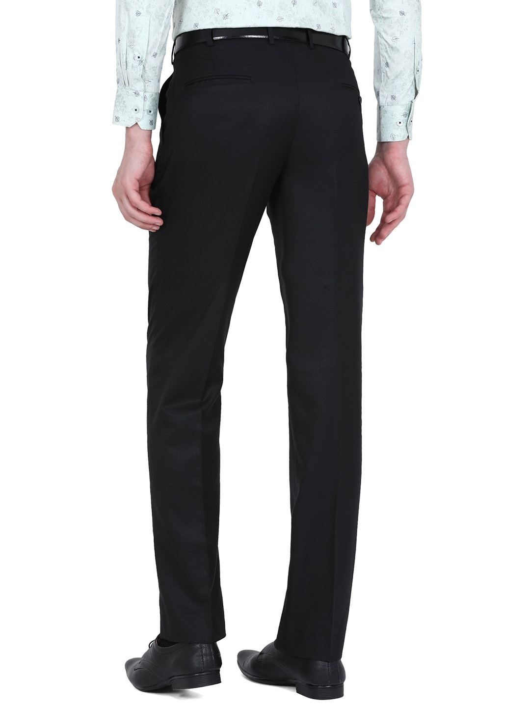 Greenfibre | Black Solid Classic fit Formal Trouser | Greenfibre 2