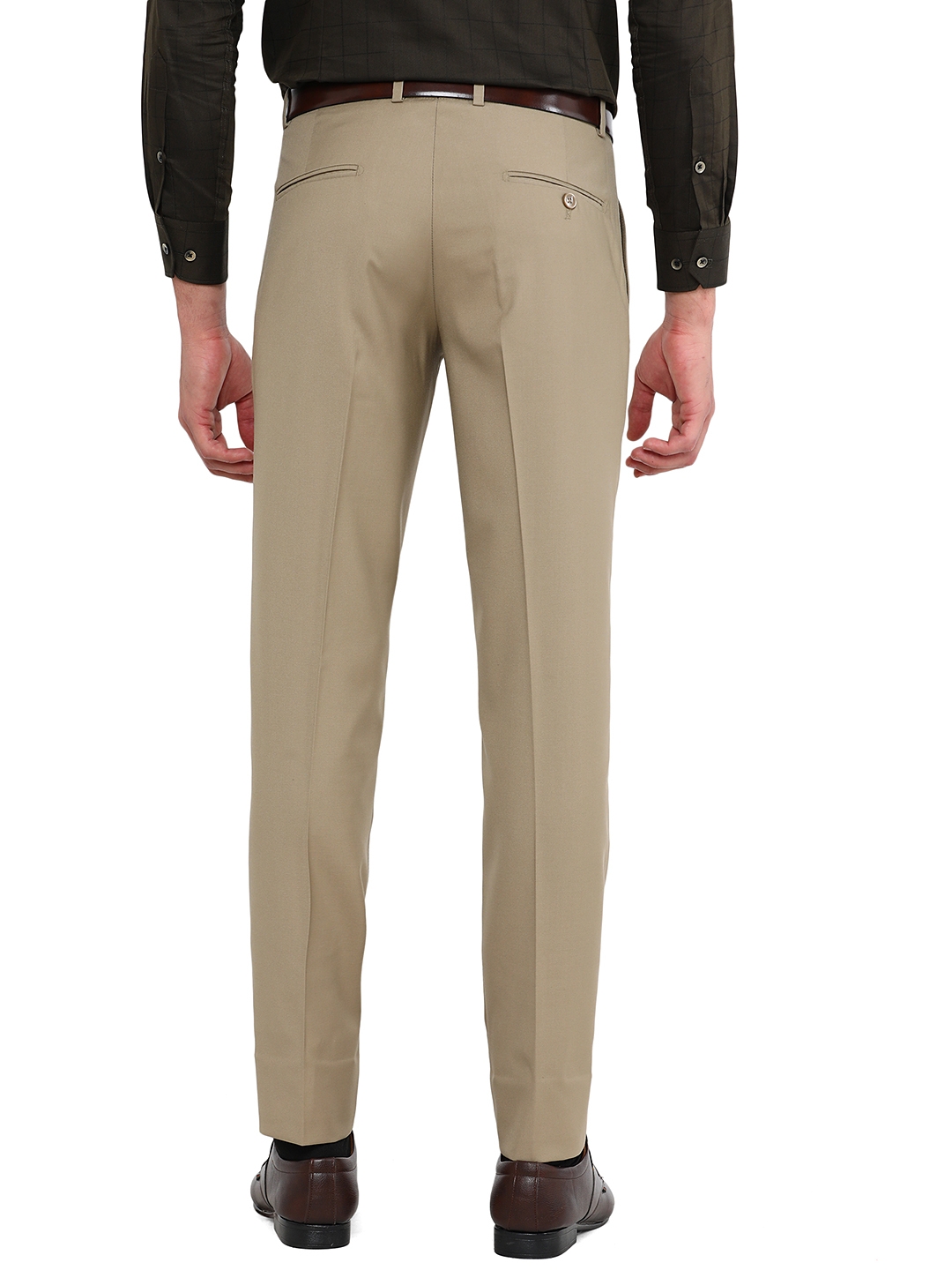 Greenfibre | Fawn Solid Slim Fit Formal Trouser | Greenfibre 2