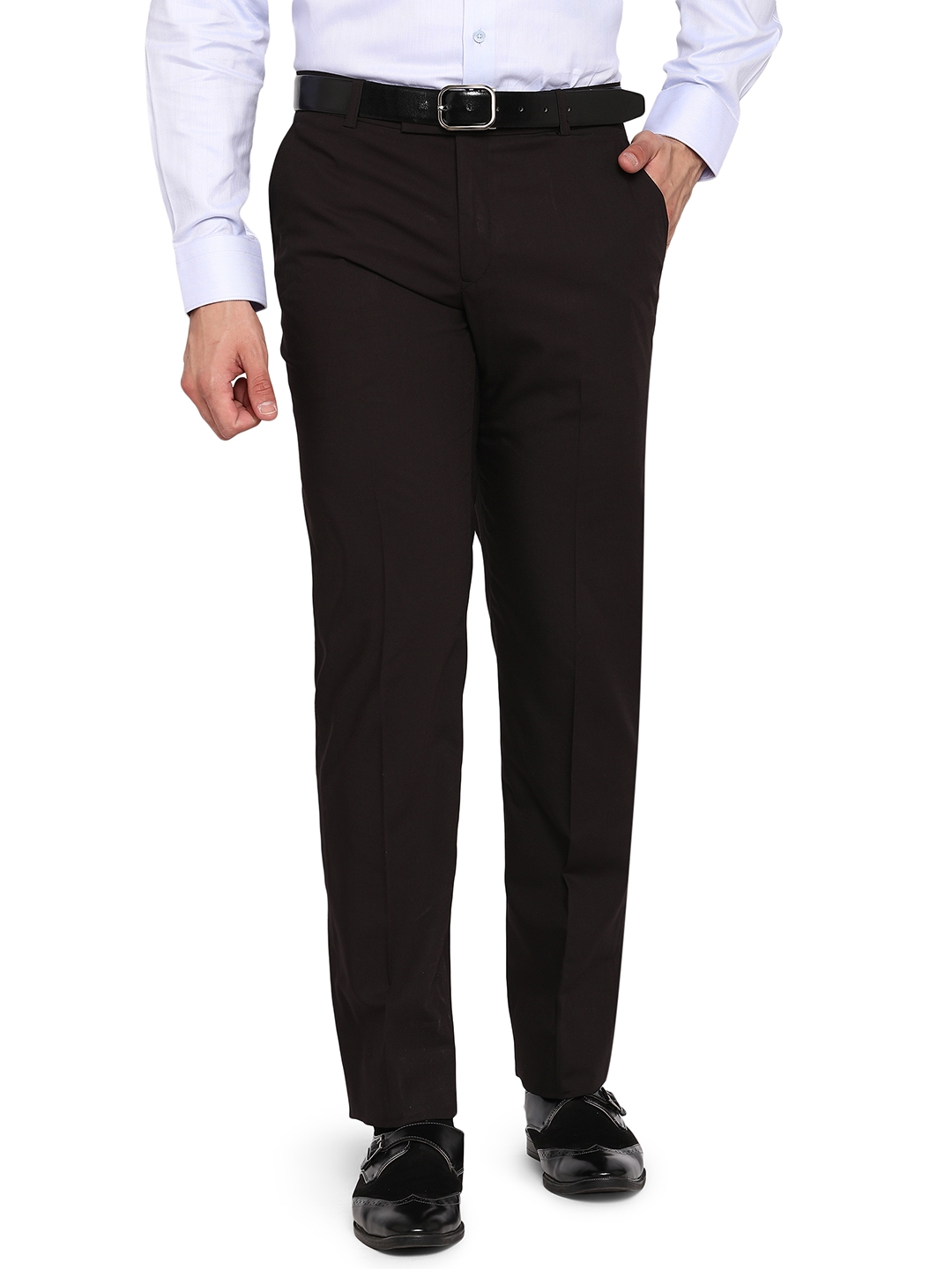 Greenfibre | Black Solid Classic Fit Formal Trouser | Greenfibre 0