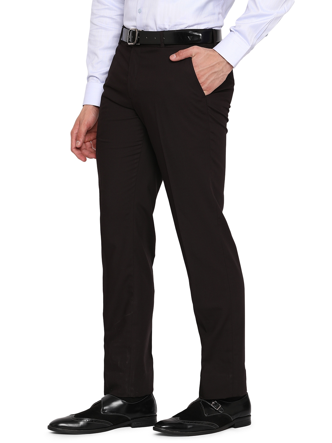 Greenfibre | Black Solid Classic Fit Formal Trouser | Greenfibre 1